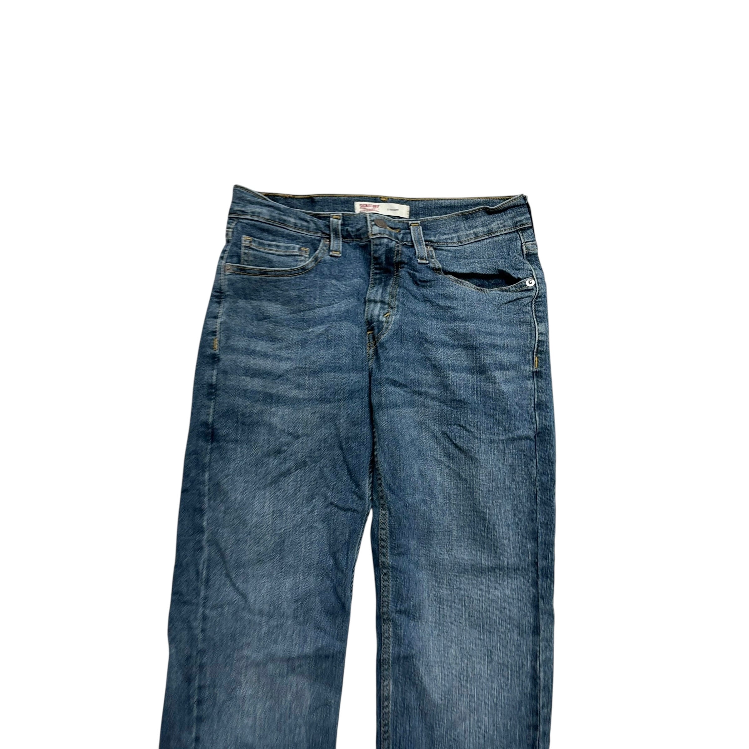 Levis Signature Jeans W29 L30 Mens Blue Slim Straight Fit Stretch Denim