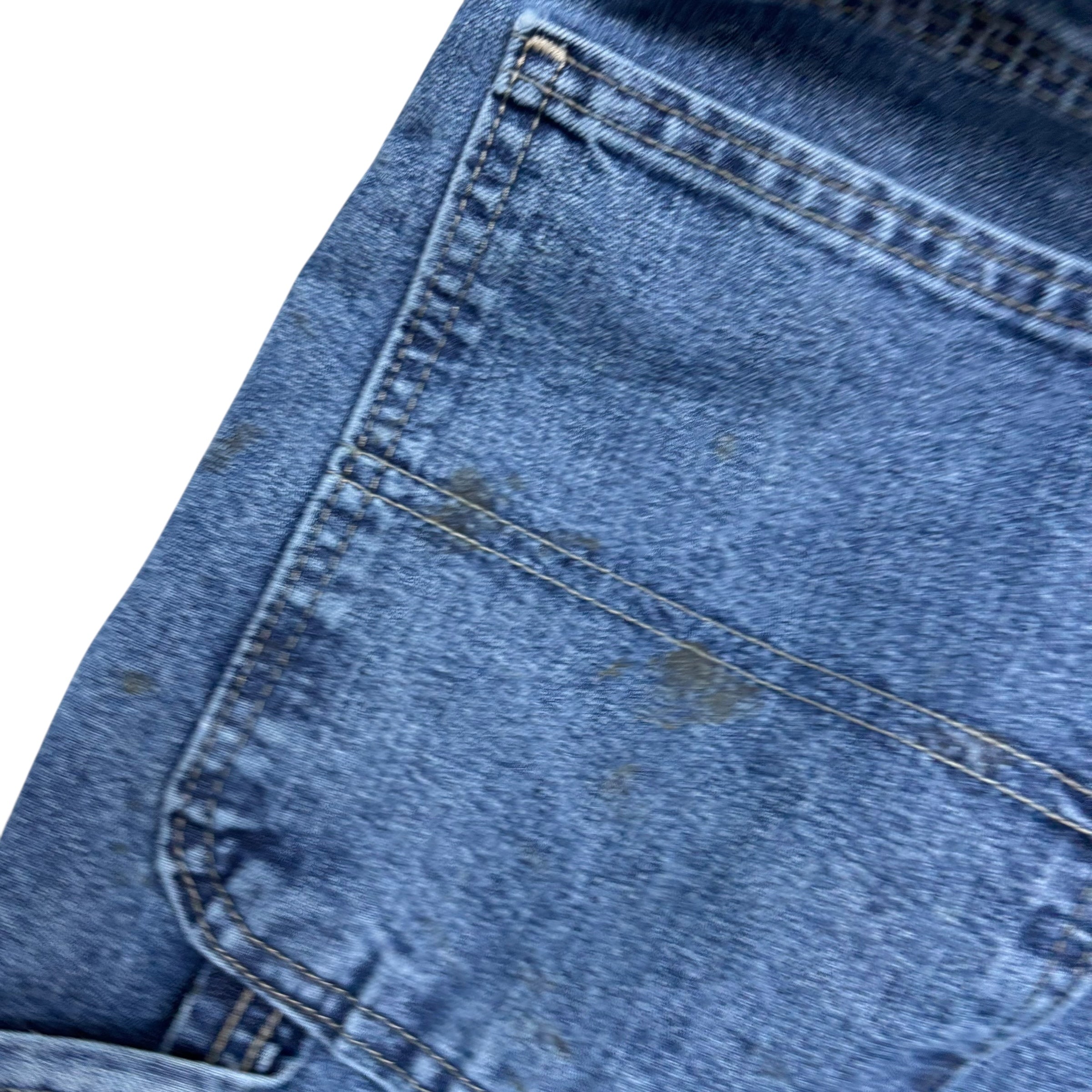 Wrangler Carpenter Jeans W42 L32 Mens Mid Blue Relaxed Fit Baggy Denim