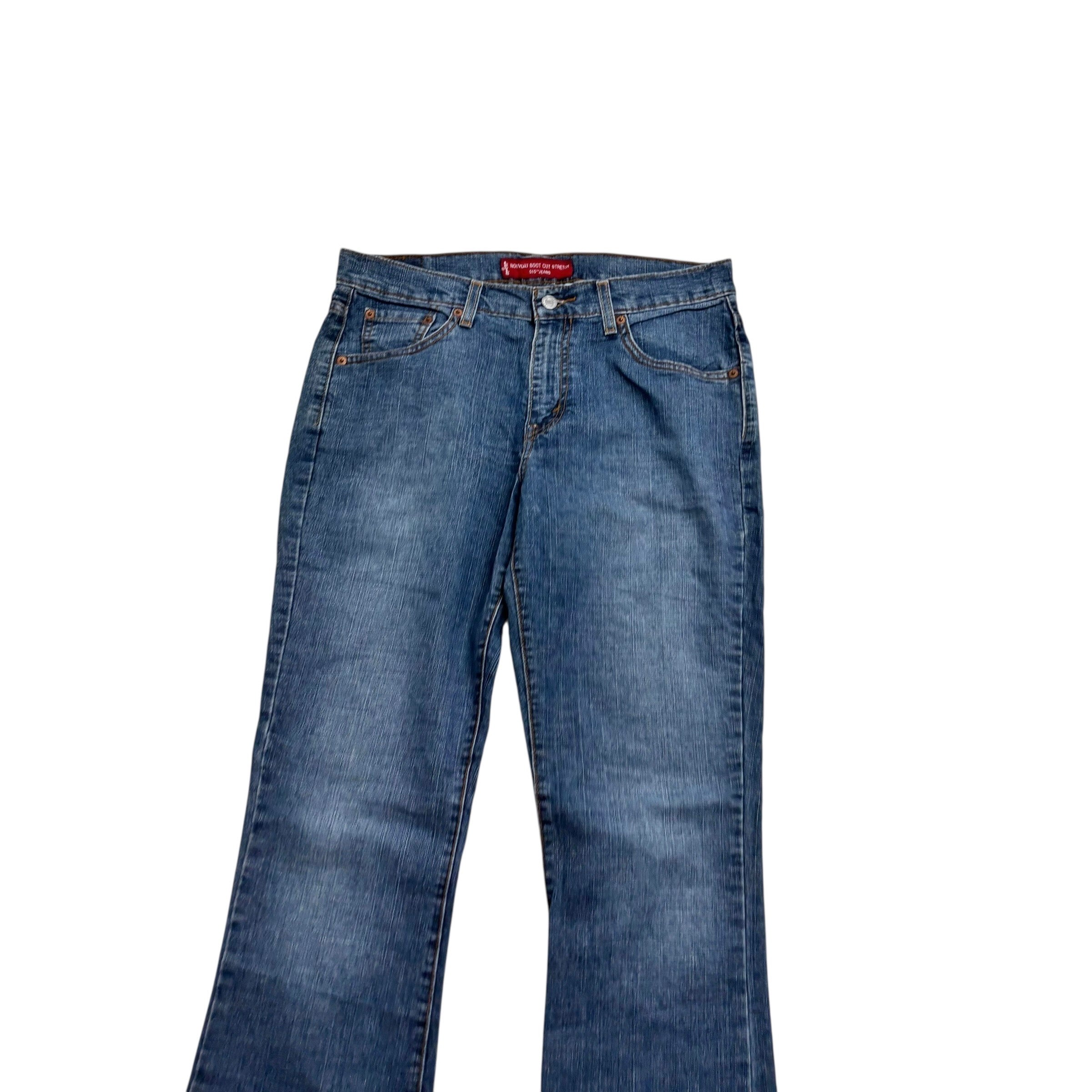 Levis 515 Jeans W32 L34 Womens Regular Bootcut Mid Blue Stretch Vintage (E)