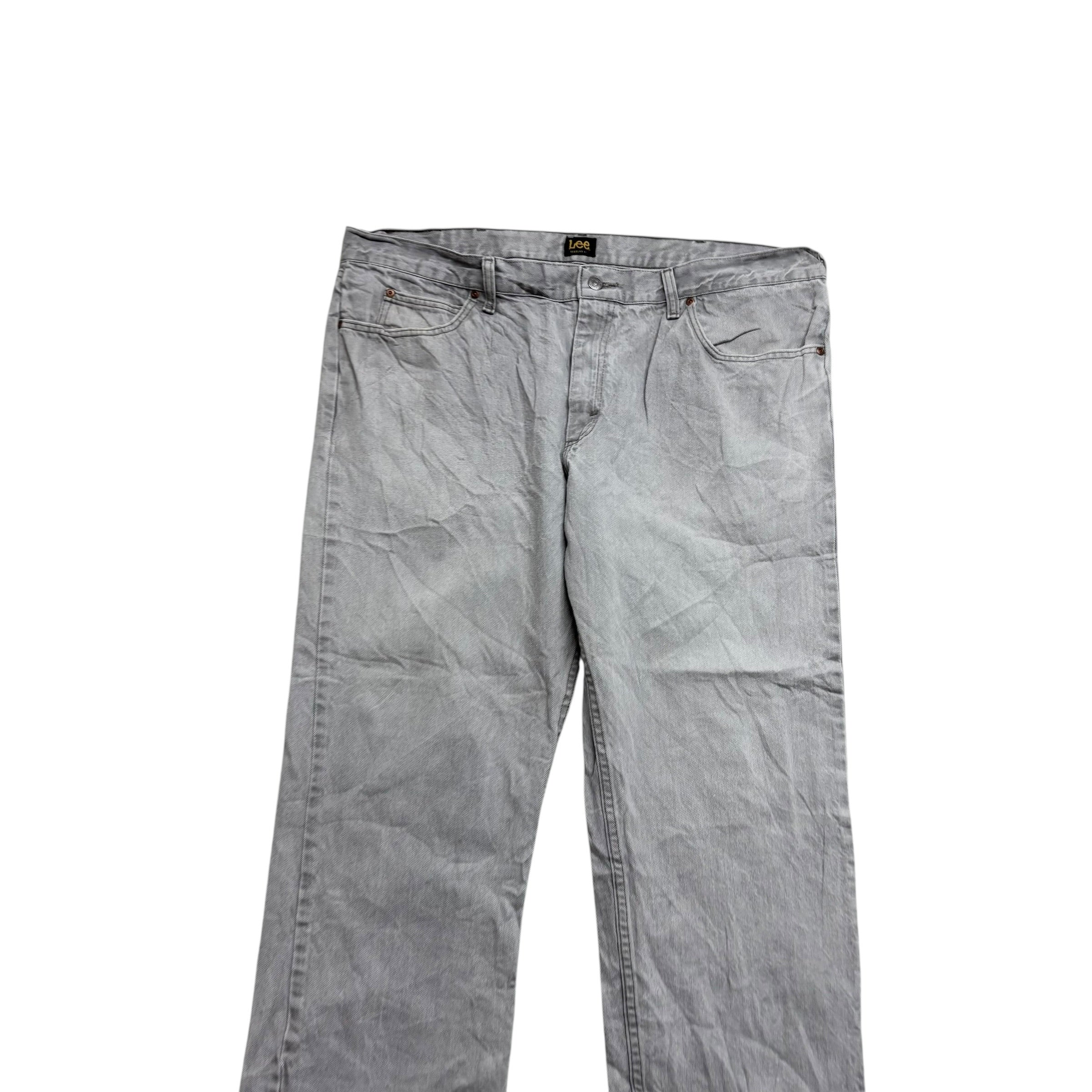 Lee Jeans W42 L30 Mens Grey Regular Straight Fit Denim