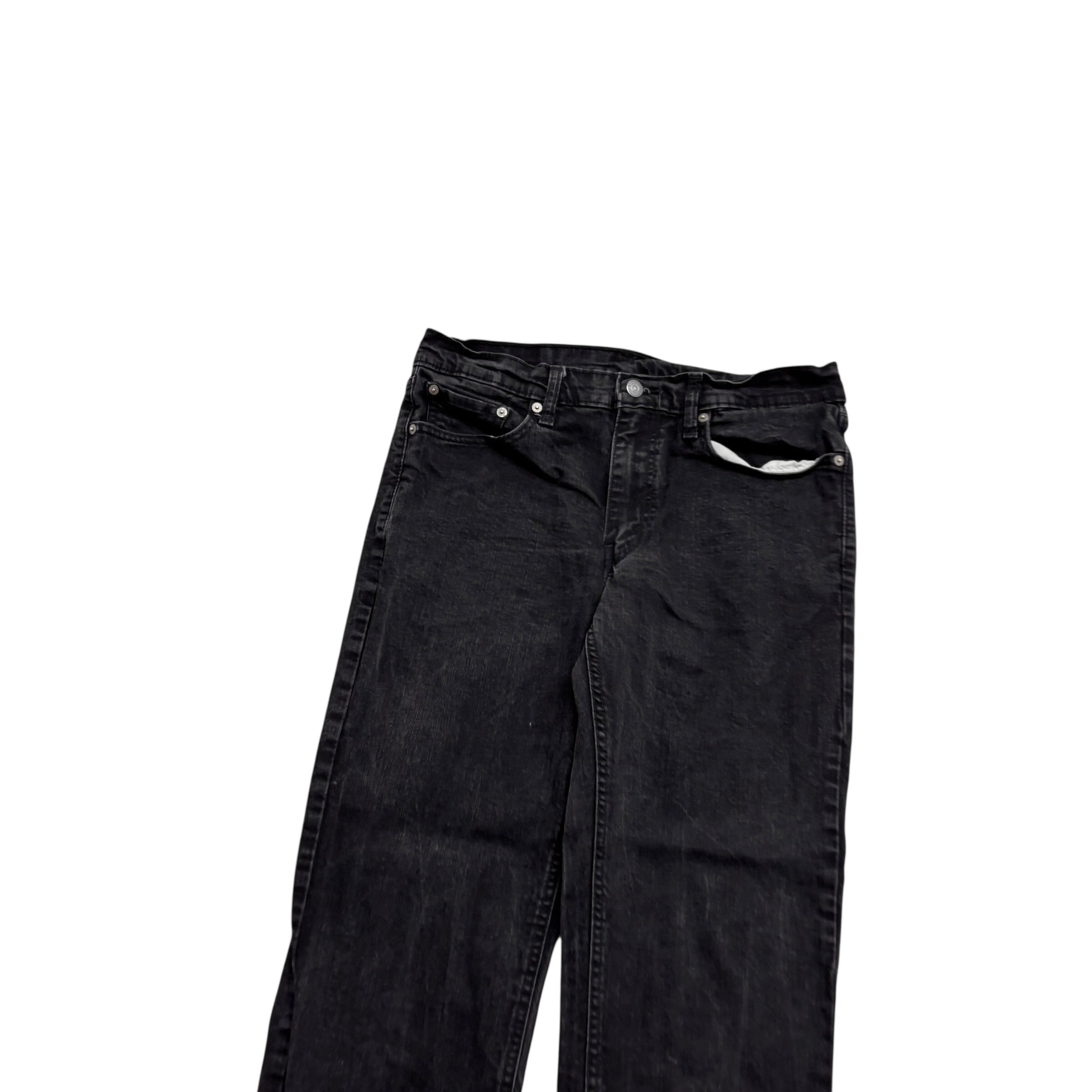 Levis 541 Jeans W32 L30 Mens Black Athletic Tapered Fit Stretch Denim (E)