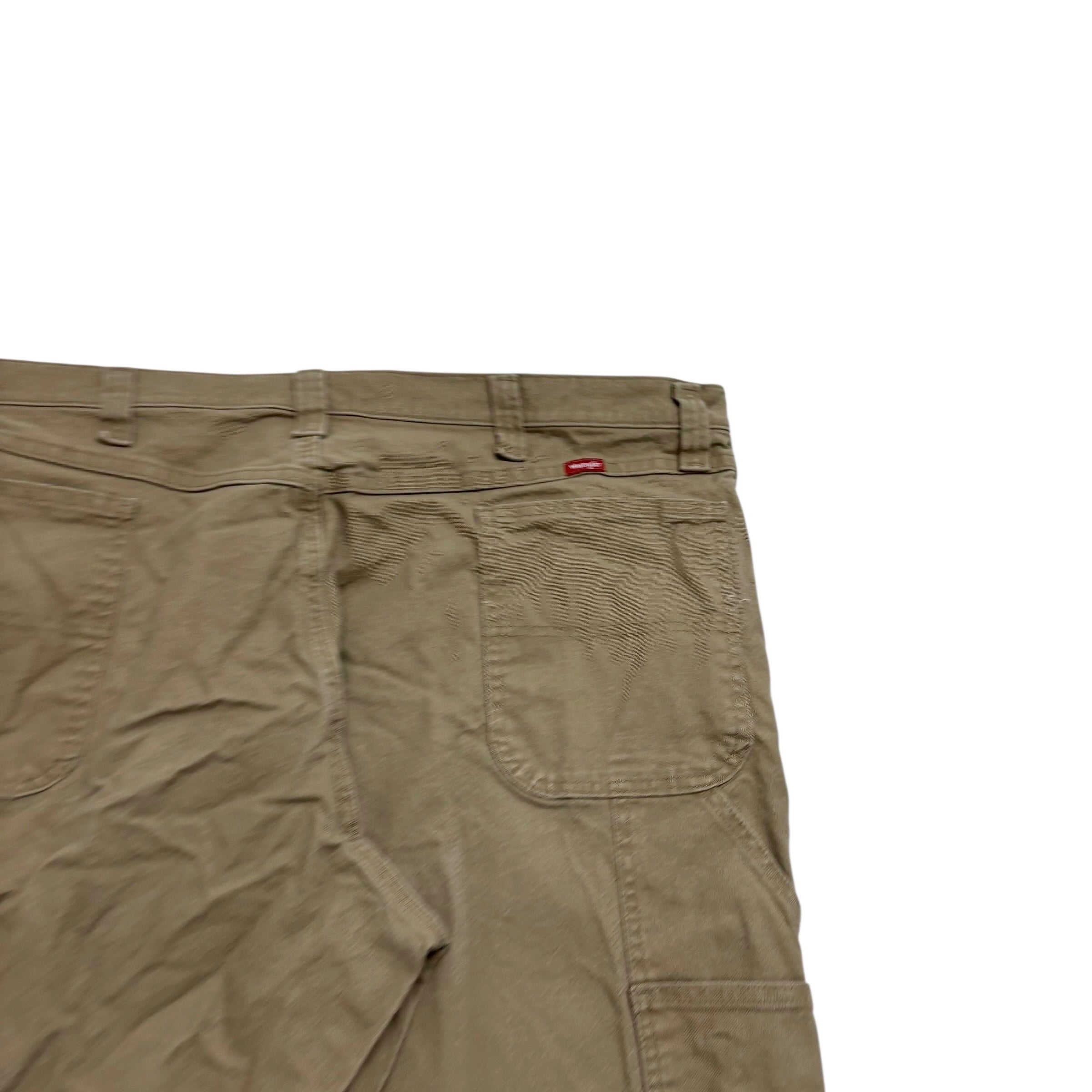 Wrangler Cargo Pants W44 L30 Mens Beige Tan Relaxed Straight Fit Stretch (E)