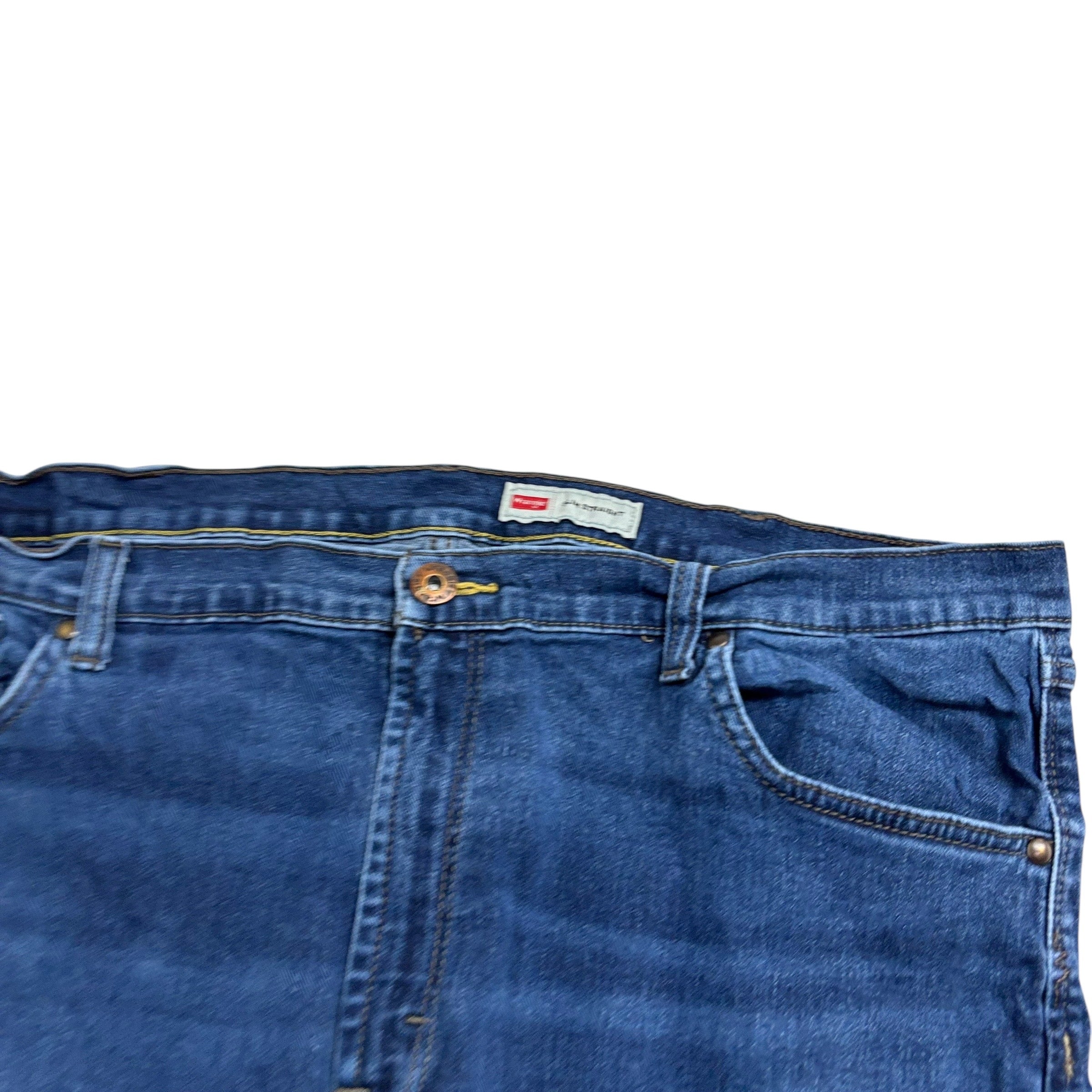 Wrangler Jeans W42 L30 Mens Dark Blue Slim Straight Fit Stretch Denim (E)