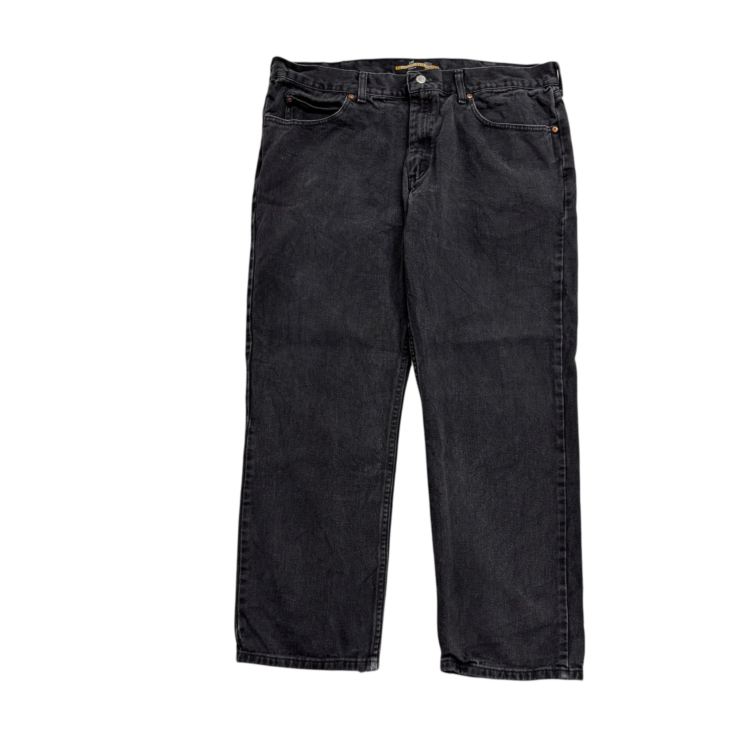 Lee Jeans W40 L29 Mens Black Regular Straight Fit Denim (F)