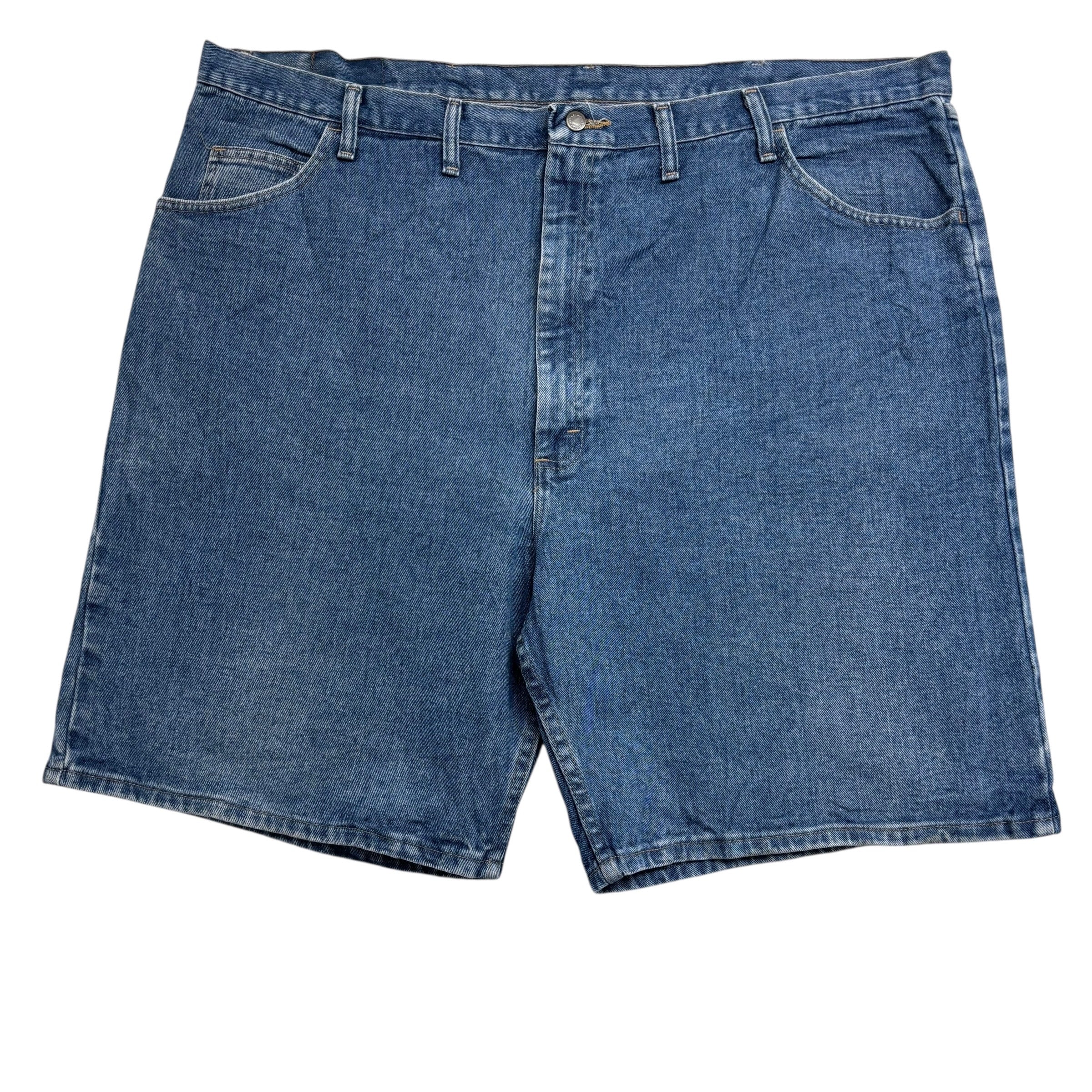 Wrangler Baggy Jorts W48 Mens Denim Shorts Mid Blue Relaxed Fit (E)