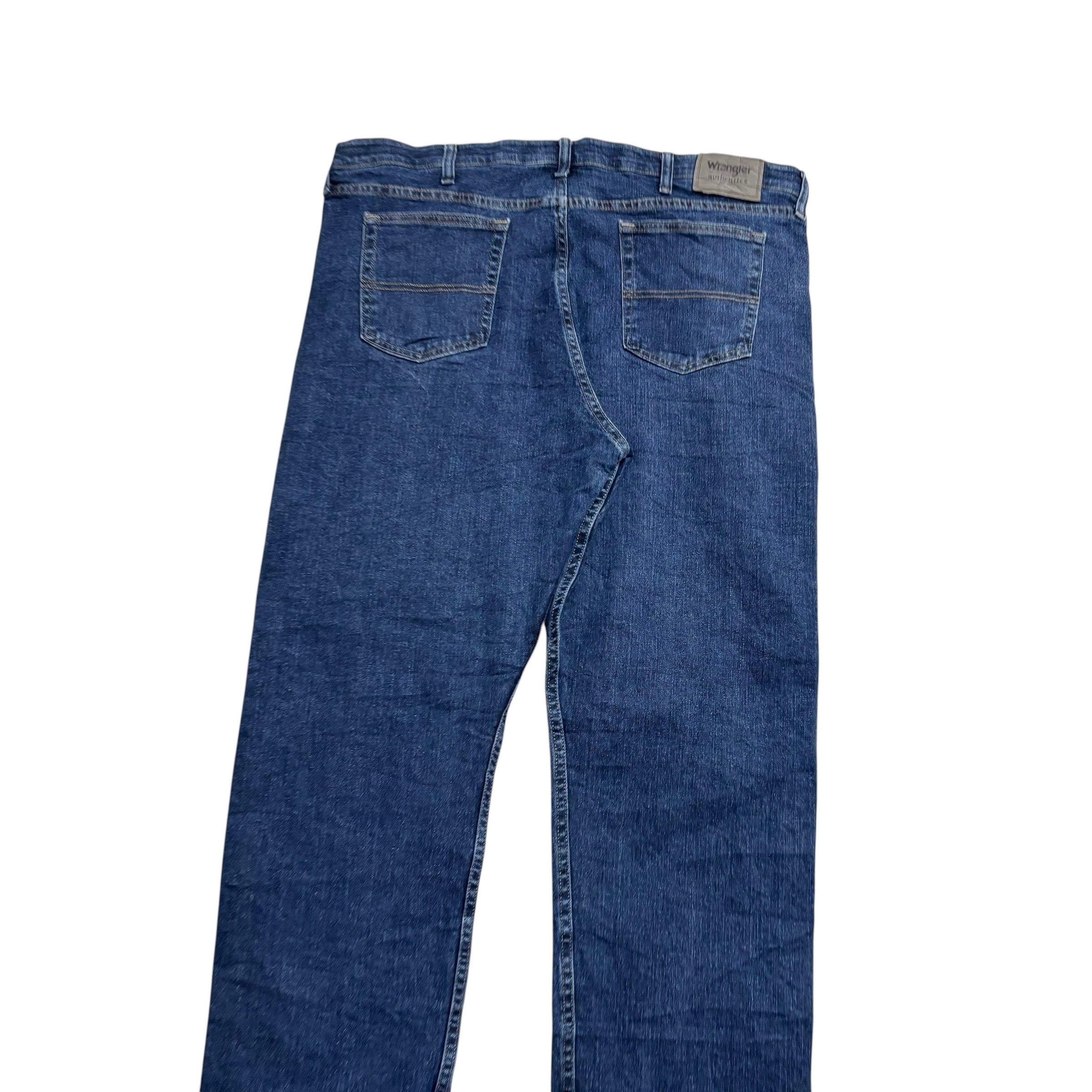 Wrangler Jeans W40 L32 Mens Dark Blue Regular Straight Fit Stretch Denim (E)