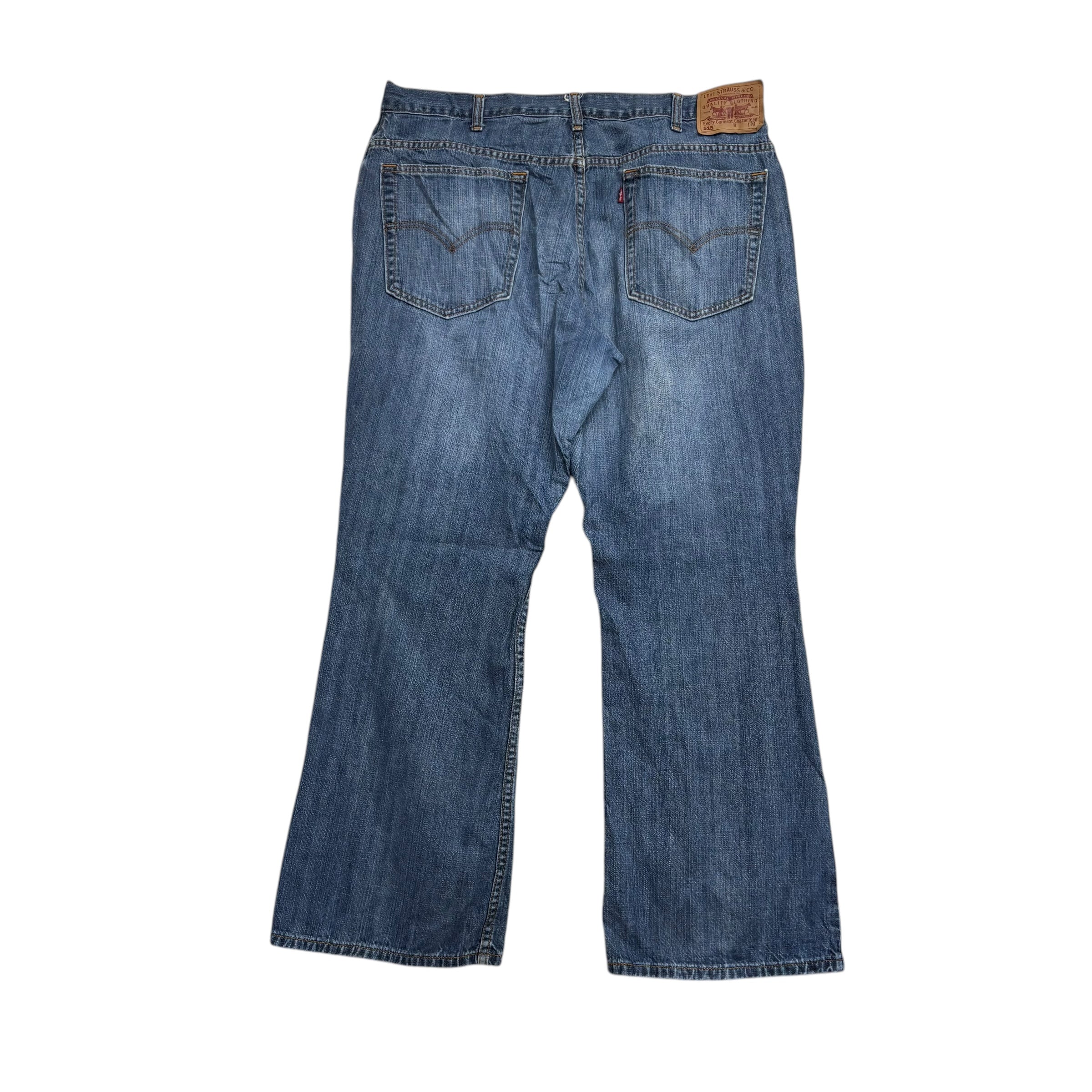 Levis 515 Jeans W38 L30 Womens Mid Blue Bootcut Fit Vintage Denim (E)