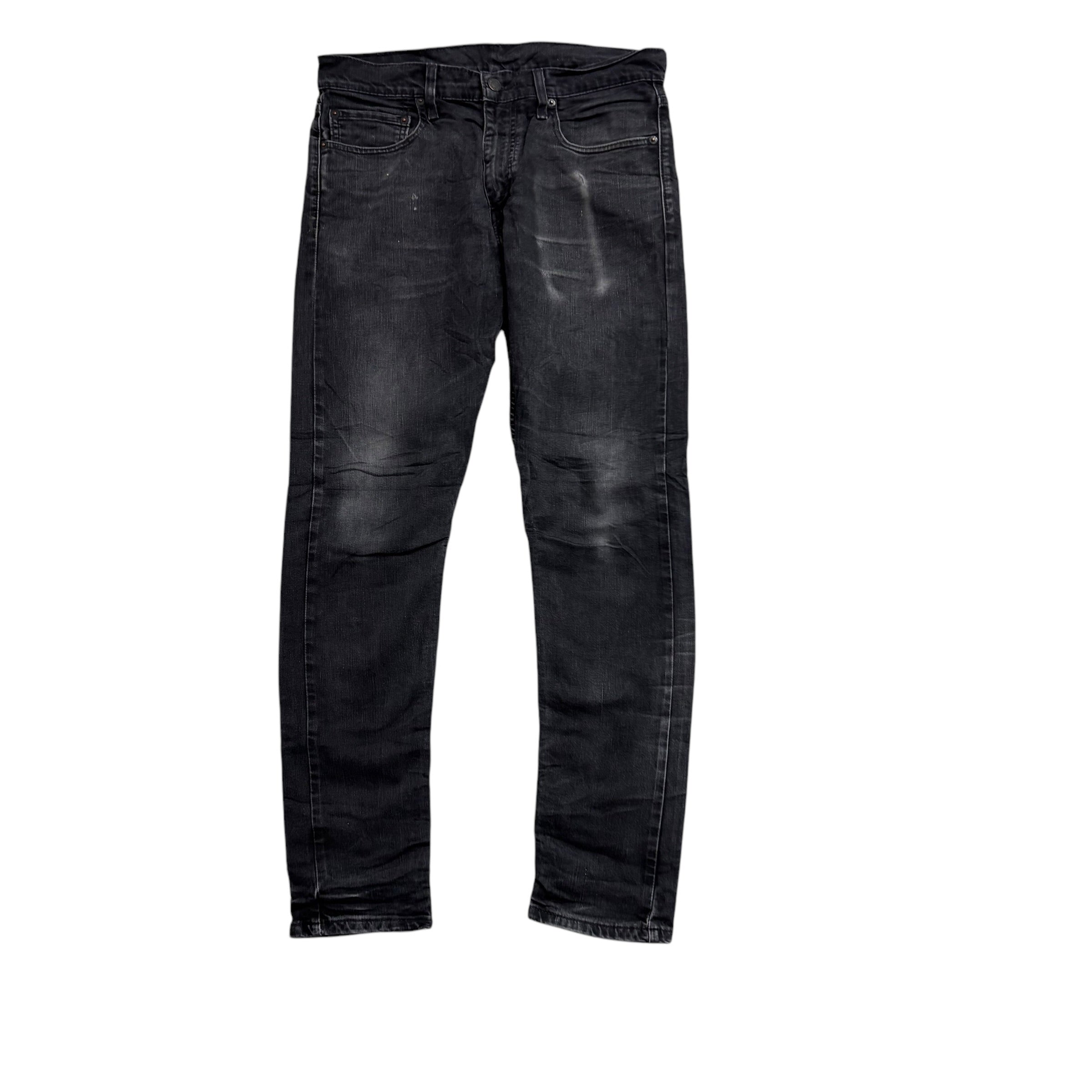 Levis 512 Jeans W30 L30 Mens Black Slim Tapered Fit Stretch Denim (F)