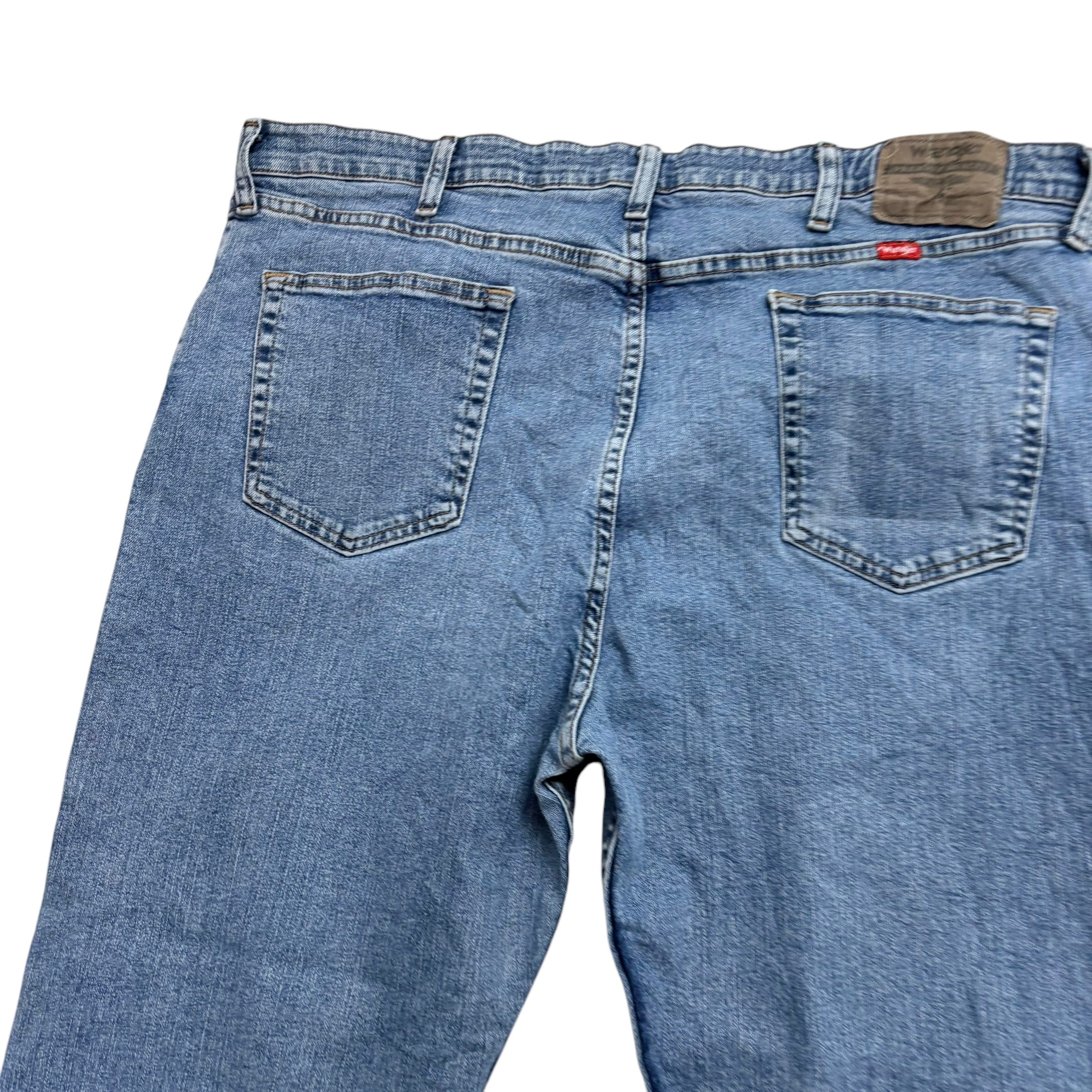 Wrangler Jeans W40 L30 Mens Light Blue Regular Straight Fit Stretch Denim (E)