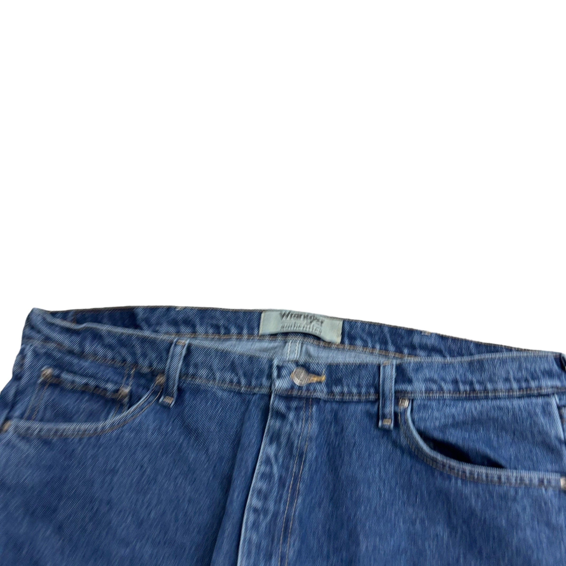 Wrangler Jeans W40 L32 Mens Mid Blue Relaxed Straight Fit Denim (E)