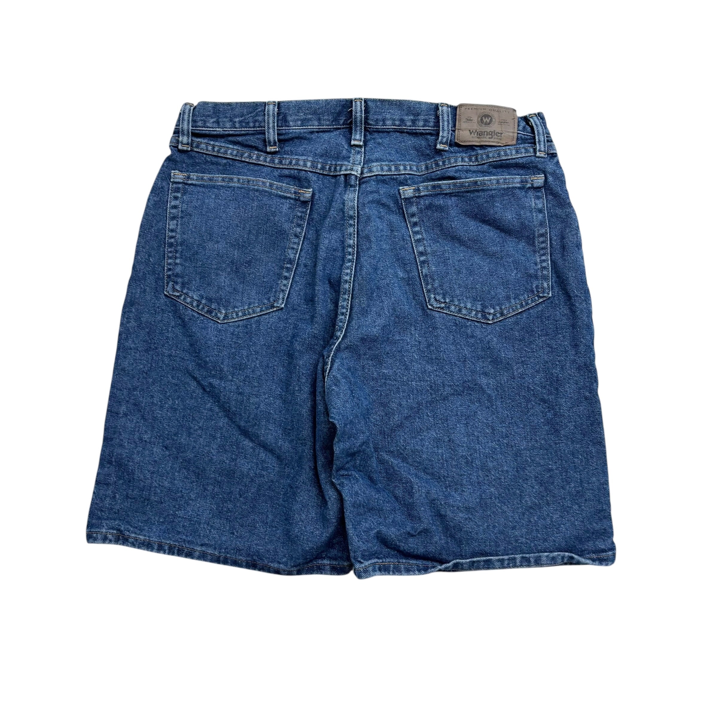 Wrangler Baggy Jorts W36 Mens Denim Shorts Mid Blue Relaxed Fit (E)