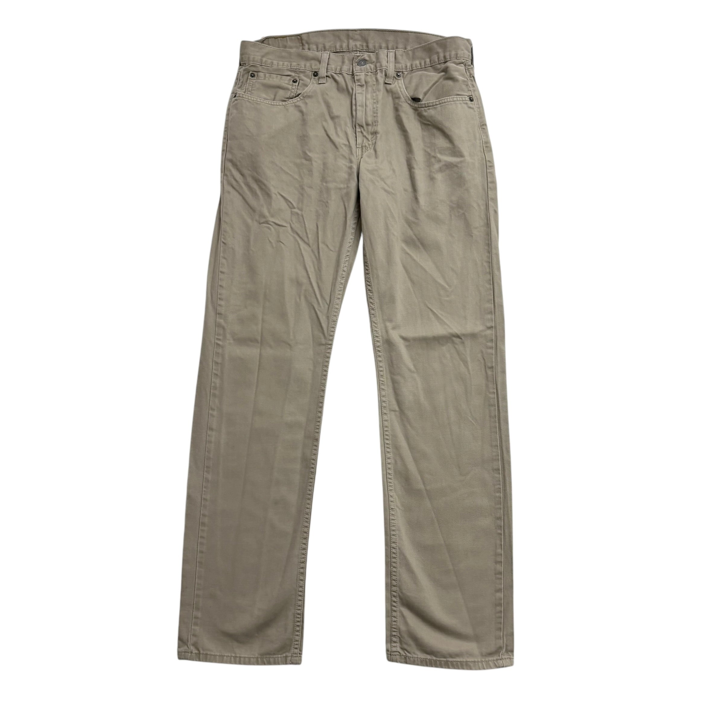 Levis 559 Trousers W33 L34 Mens Beige Relaxed Straight Fit Cotton Pants