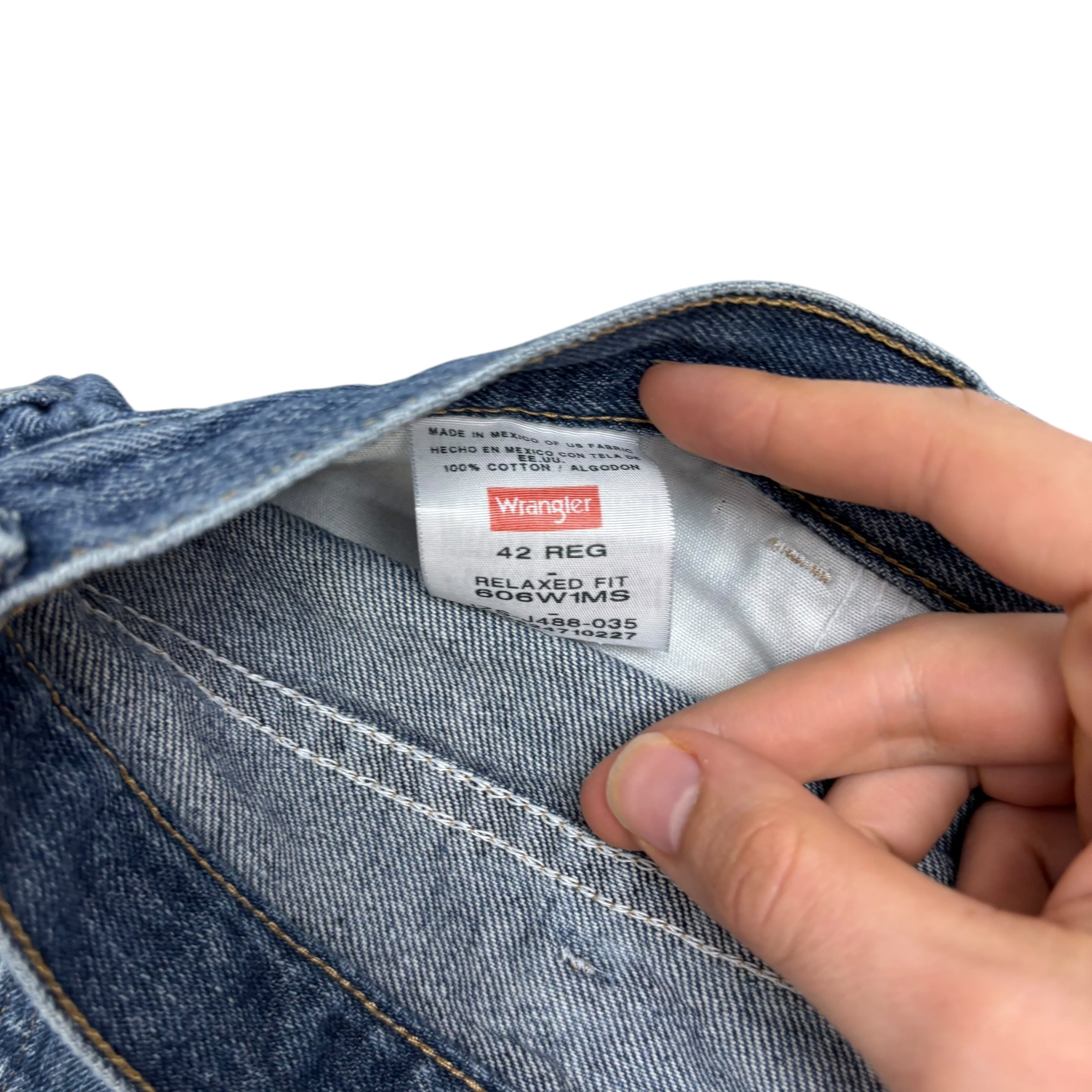 Wrangler Baggy Jorts W42 Mens Denim Shorts Mid Blue Relaxed Fit