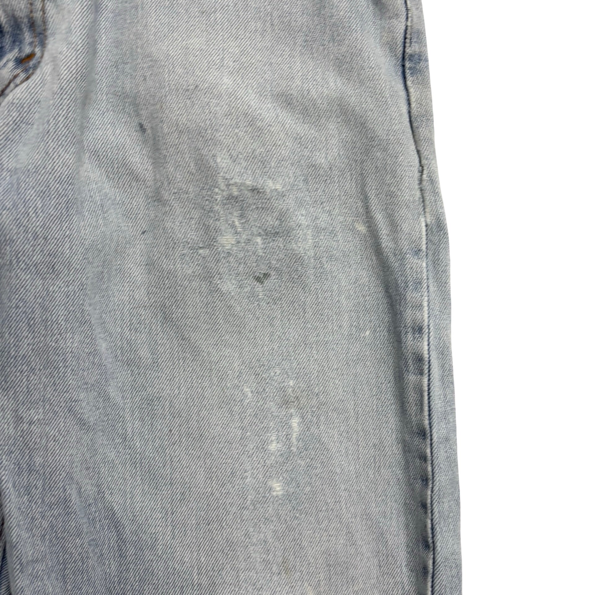 Levis 505 Jeans W34 L29 Mens Light Blue Regular Straight Fit Vintage Denim (F)