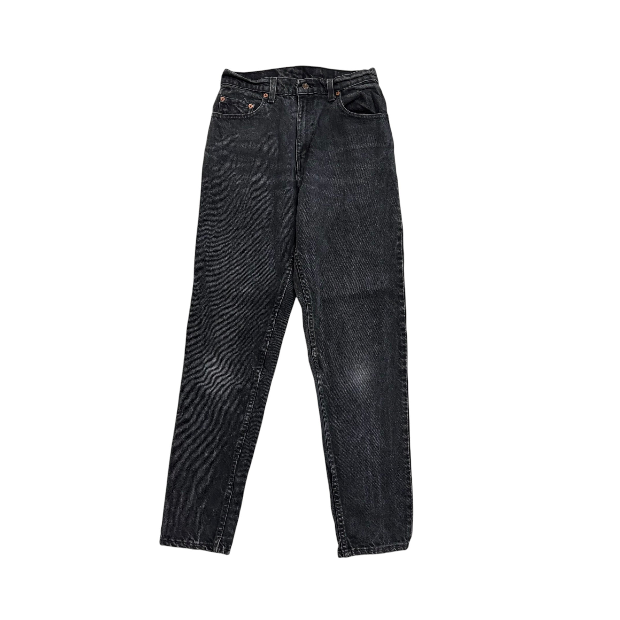 Levis 550 Jeans W27 L31 Womens Black Relaxed Taper USA Made Vintage Denim