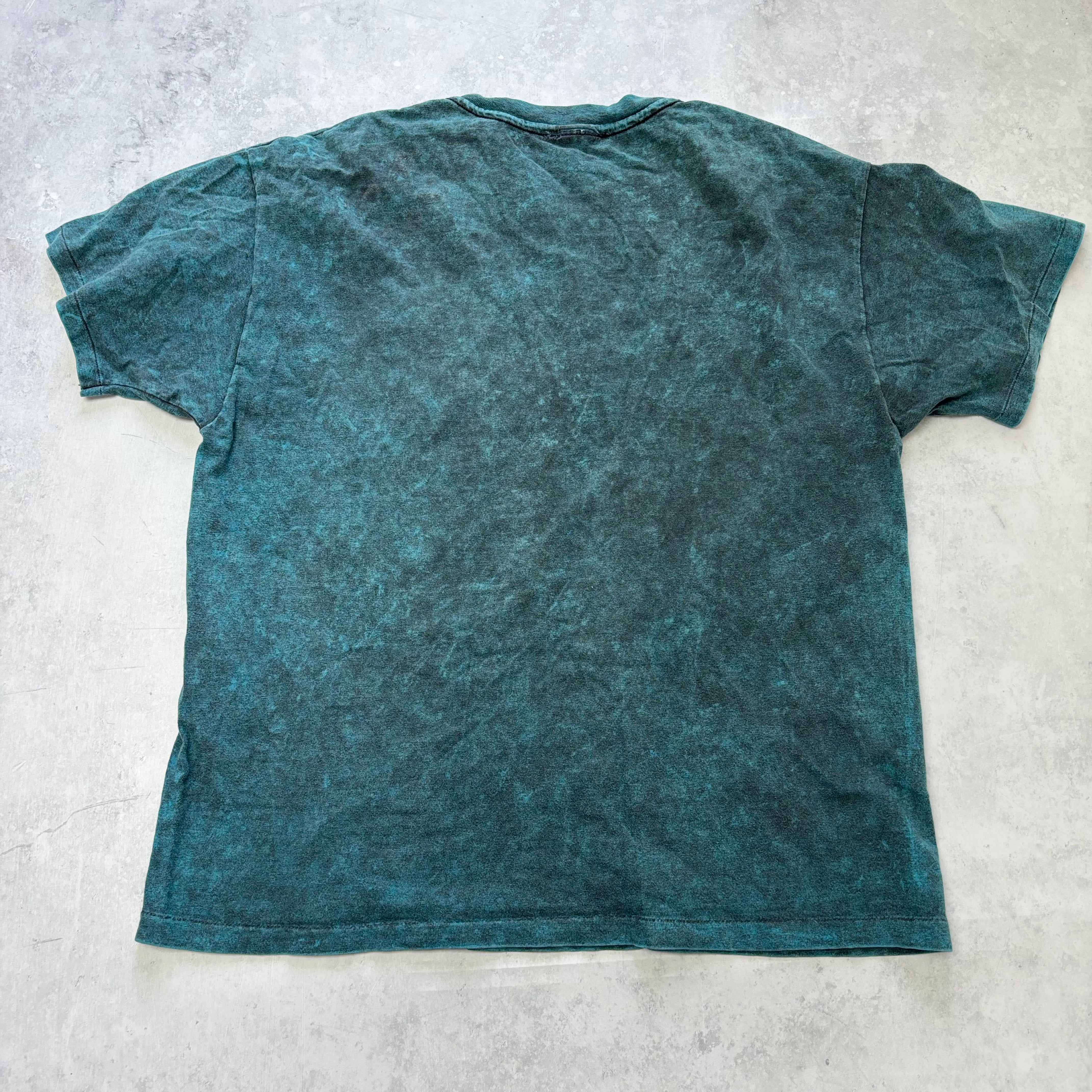 Vintage T Shirt Mens XL Green Single Stitch Graphic Print 90s Tourist (E)