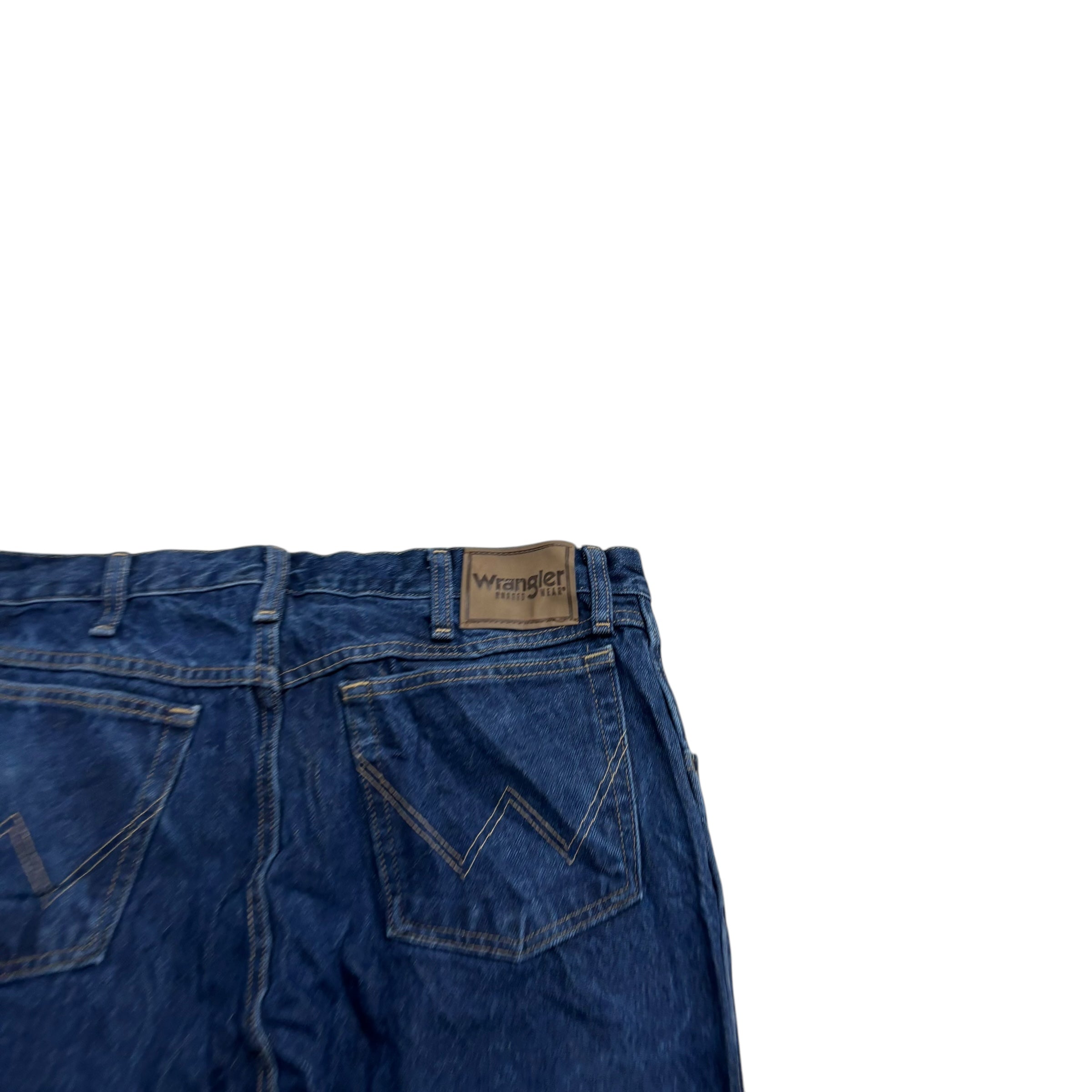 Wrangler Jeans W35 L32 Mens Dark Blue Regular Straight Fit Vintage Denim (E)