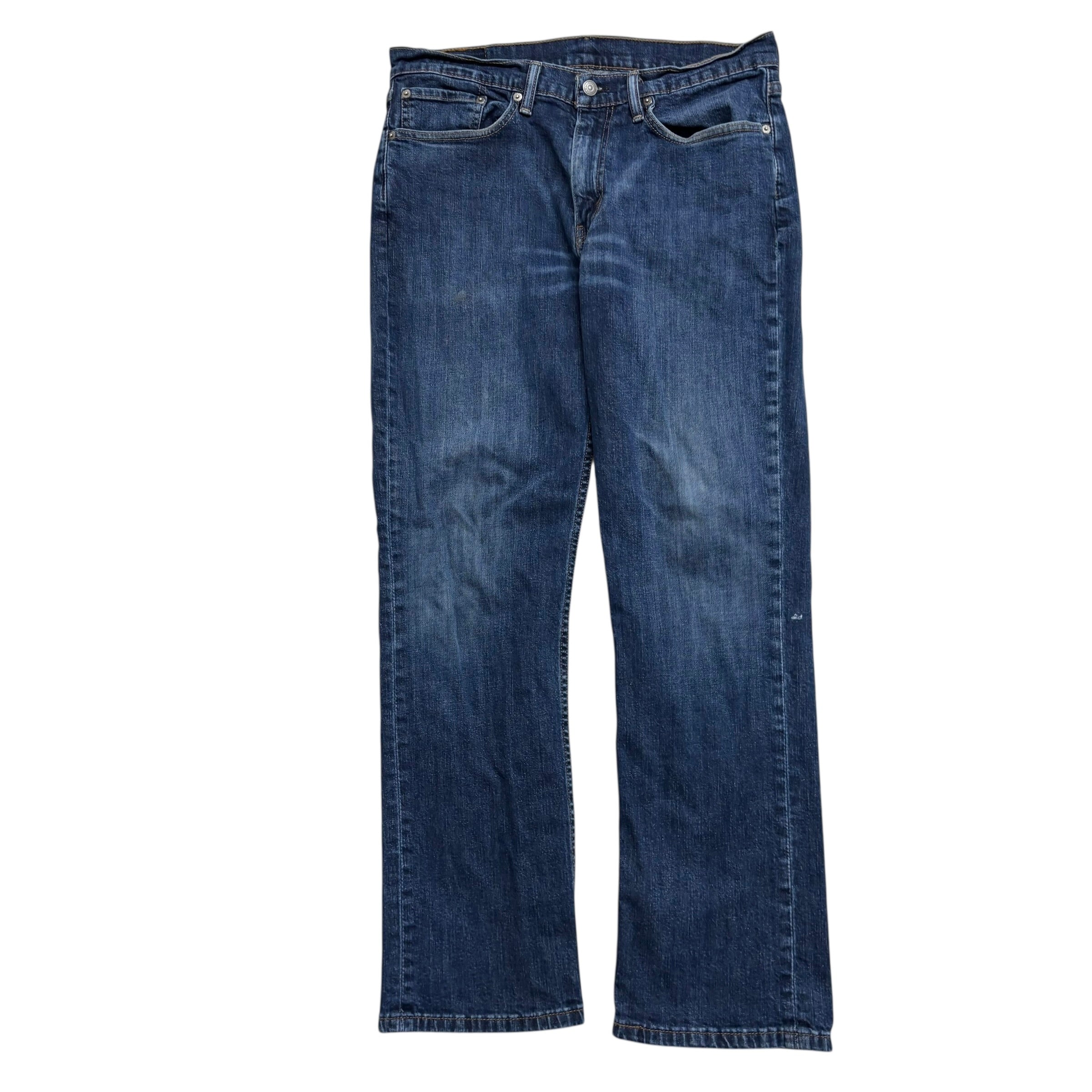 Levis 514 Jeans W34 L30 Mens Dark Blue Regular Straight Fit Stretch Denim