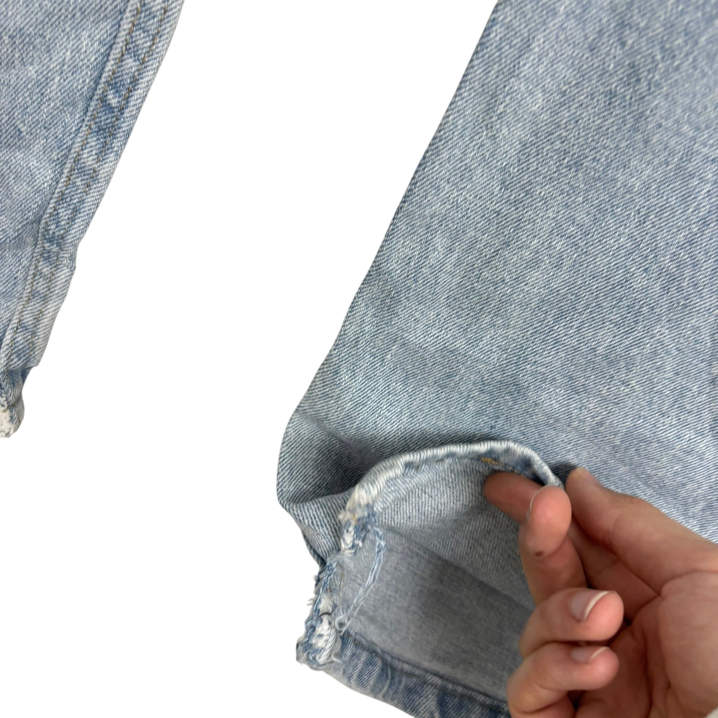 Wrangler Jeans W36 L30 Mens Light Blue Regular Straight Fit Stretch Denim (F)