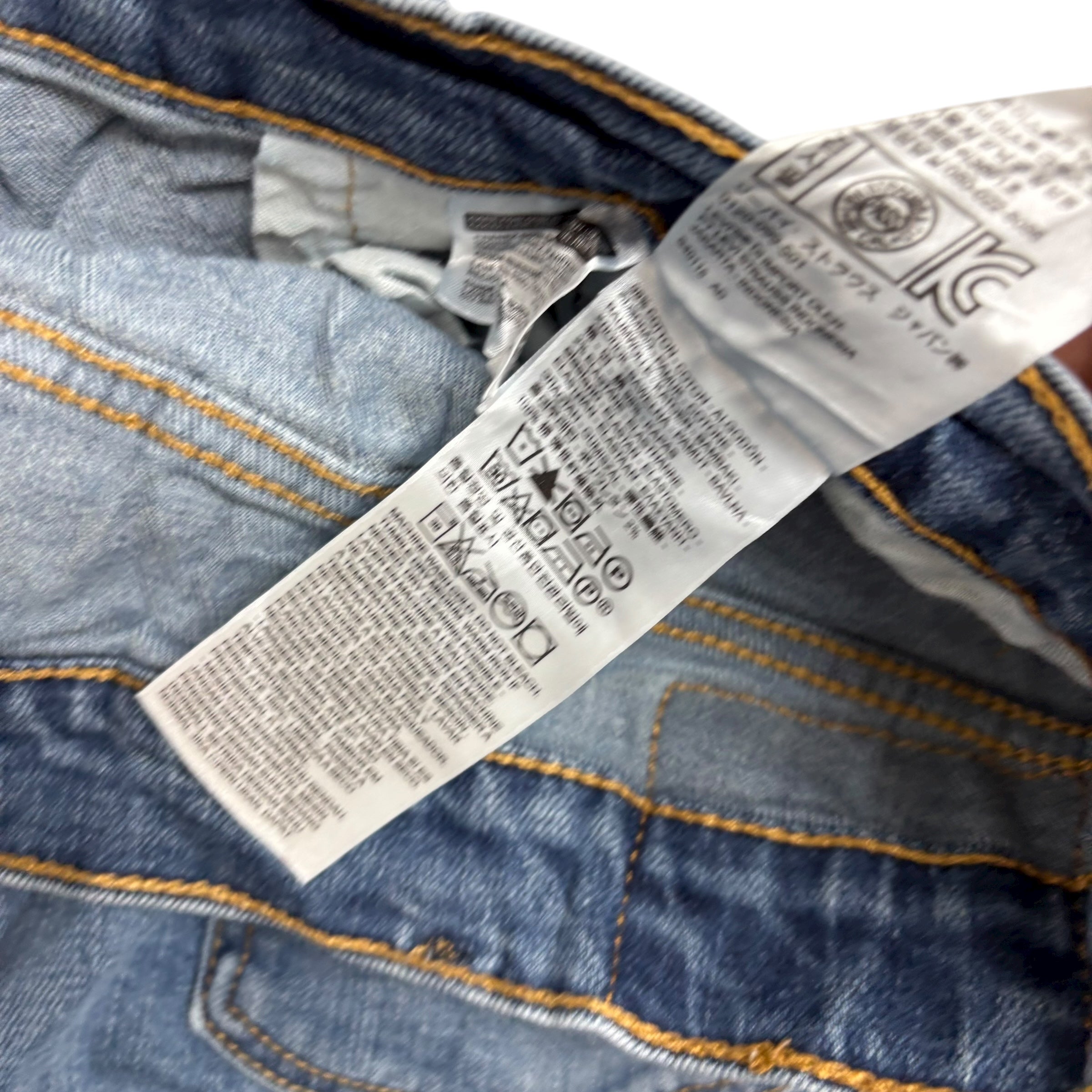 Levis 541 Jeans W38 L30 Mens Mid Blue Athletic Tapered Fit Stretch Denim (E)