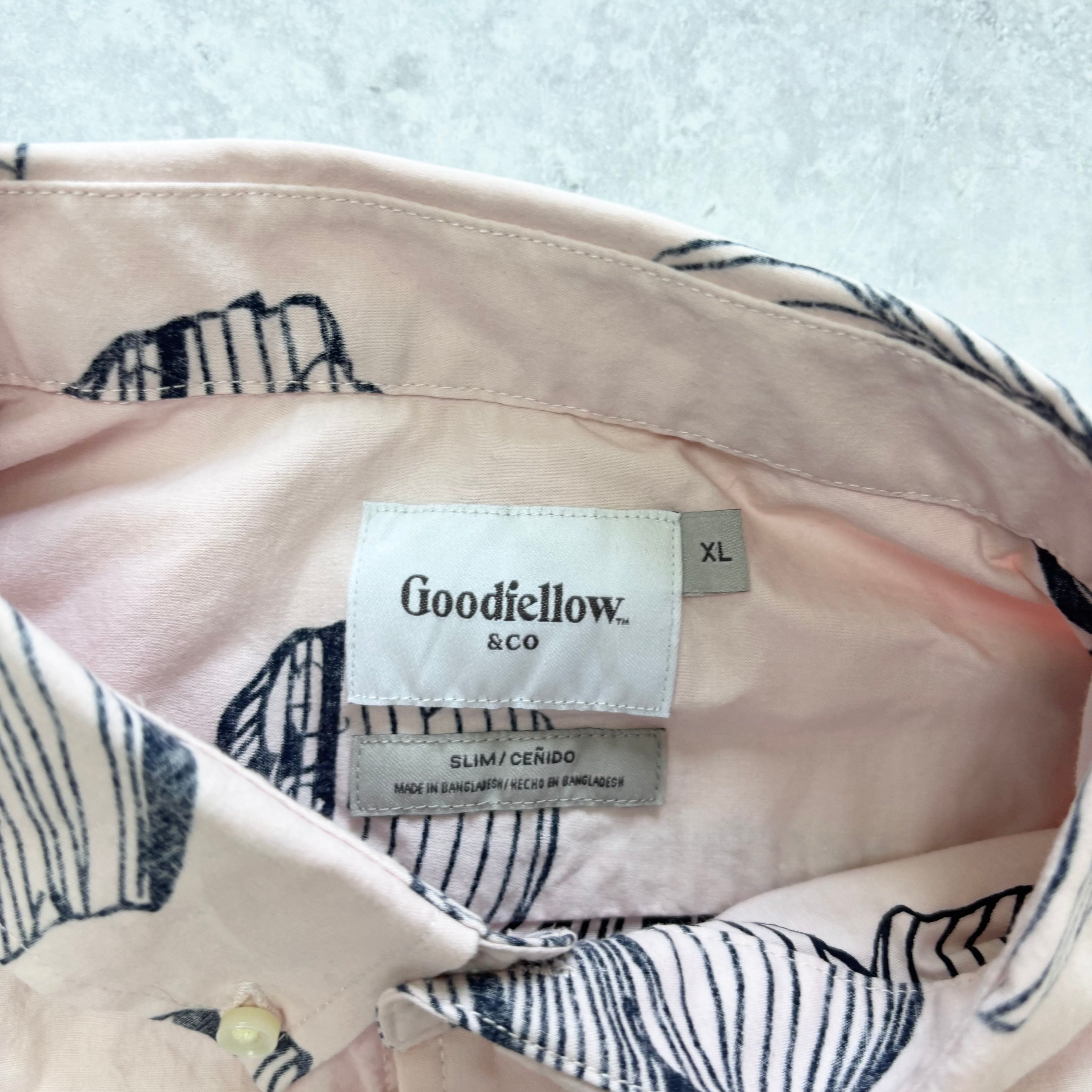 Hawaiian Shirt Mens XL Pink Floral Aloha Short Sleeve Slim Fit Cotton (E)