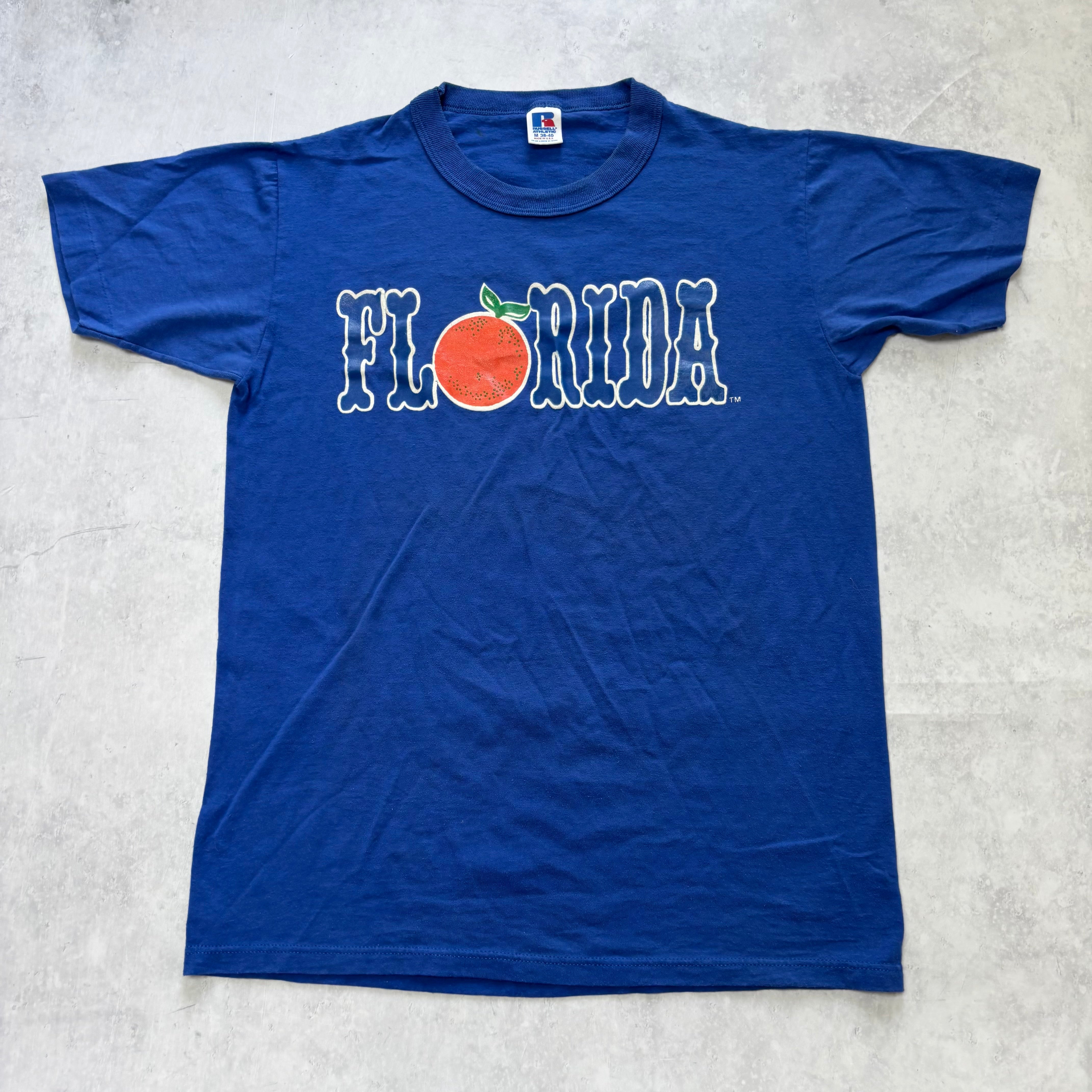 Vintage T Shirt Mens Medium Blue Single Stitch Graphic Print 90s Tourist