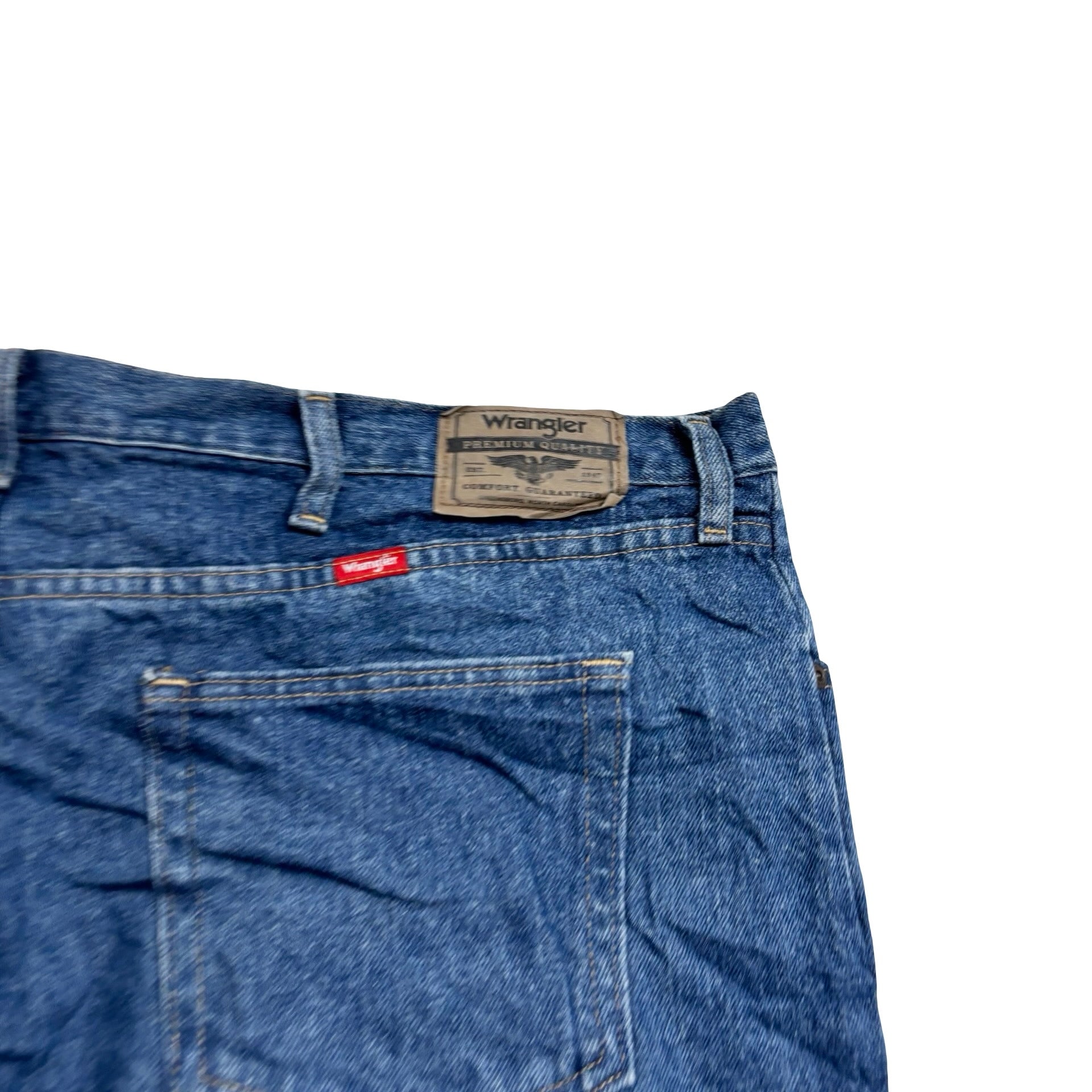 Wrangler Jeans W44 L32 Mens Mid Blue Regular Straight Fit Denim (E)