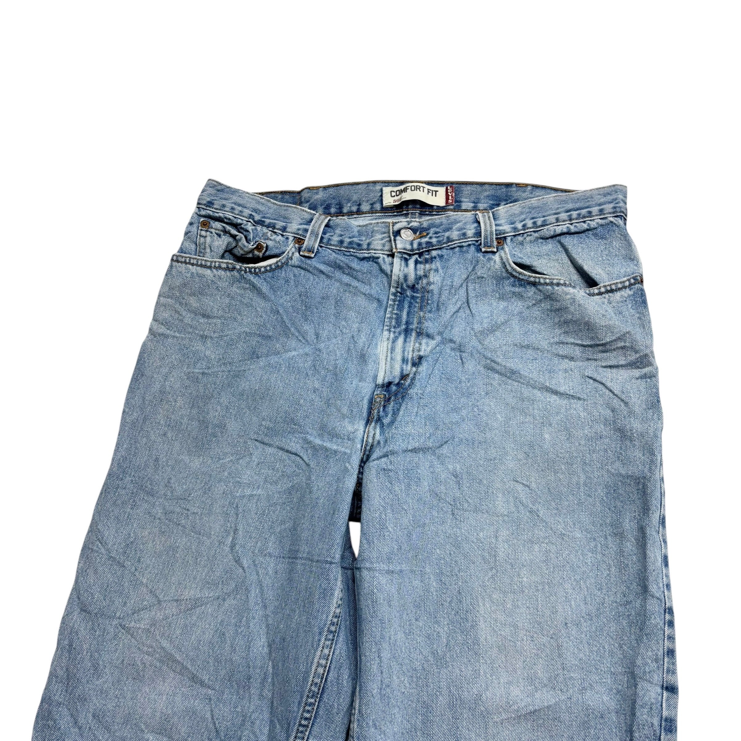 Levis 560 Jeans W38 L30 Mens Light Blue Baggy Relaxed Comfort Vintage Denim (E)
