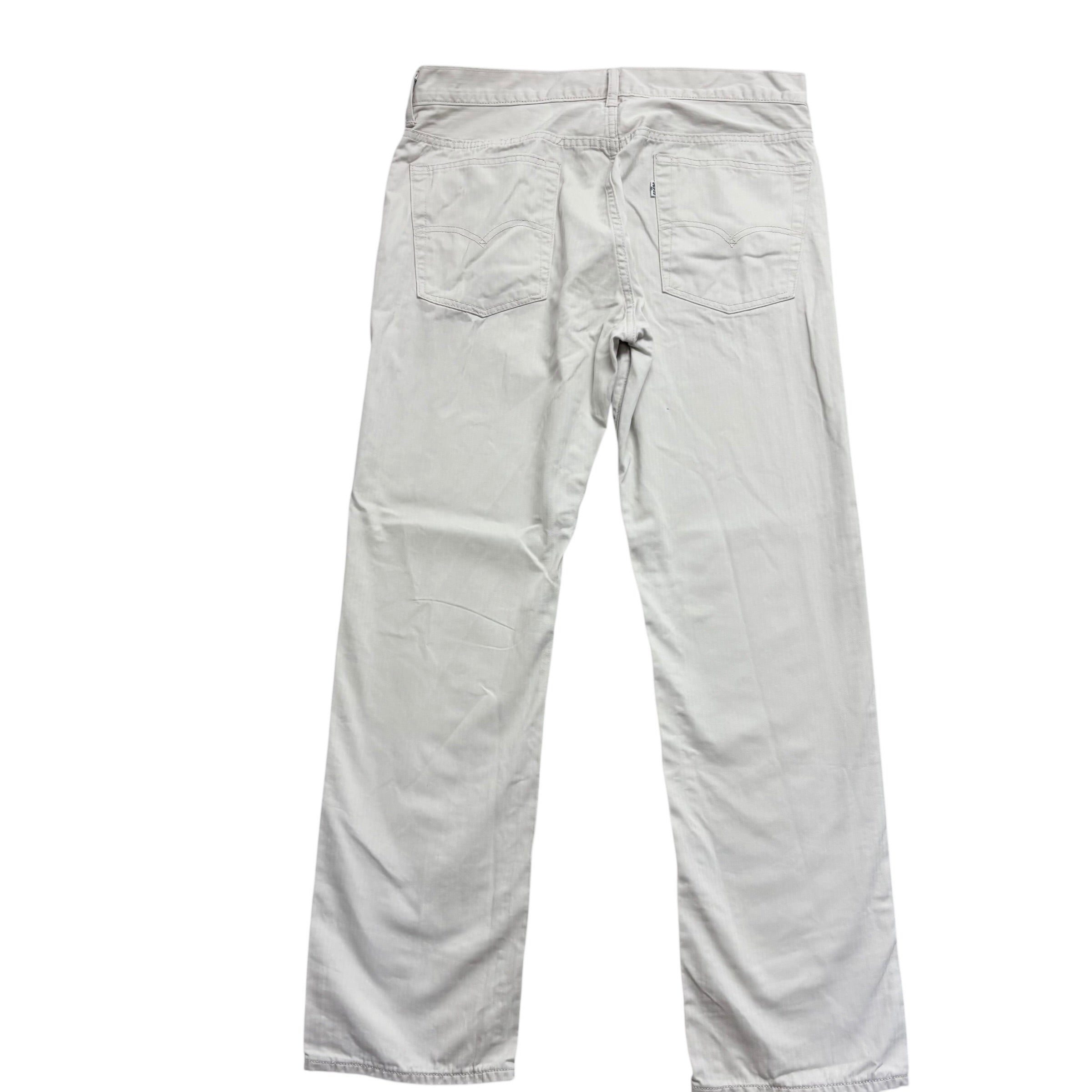 Levis 513 Jeans W36 L32 Mens White Slim Straight Fit Vintage Denim
