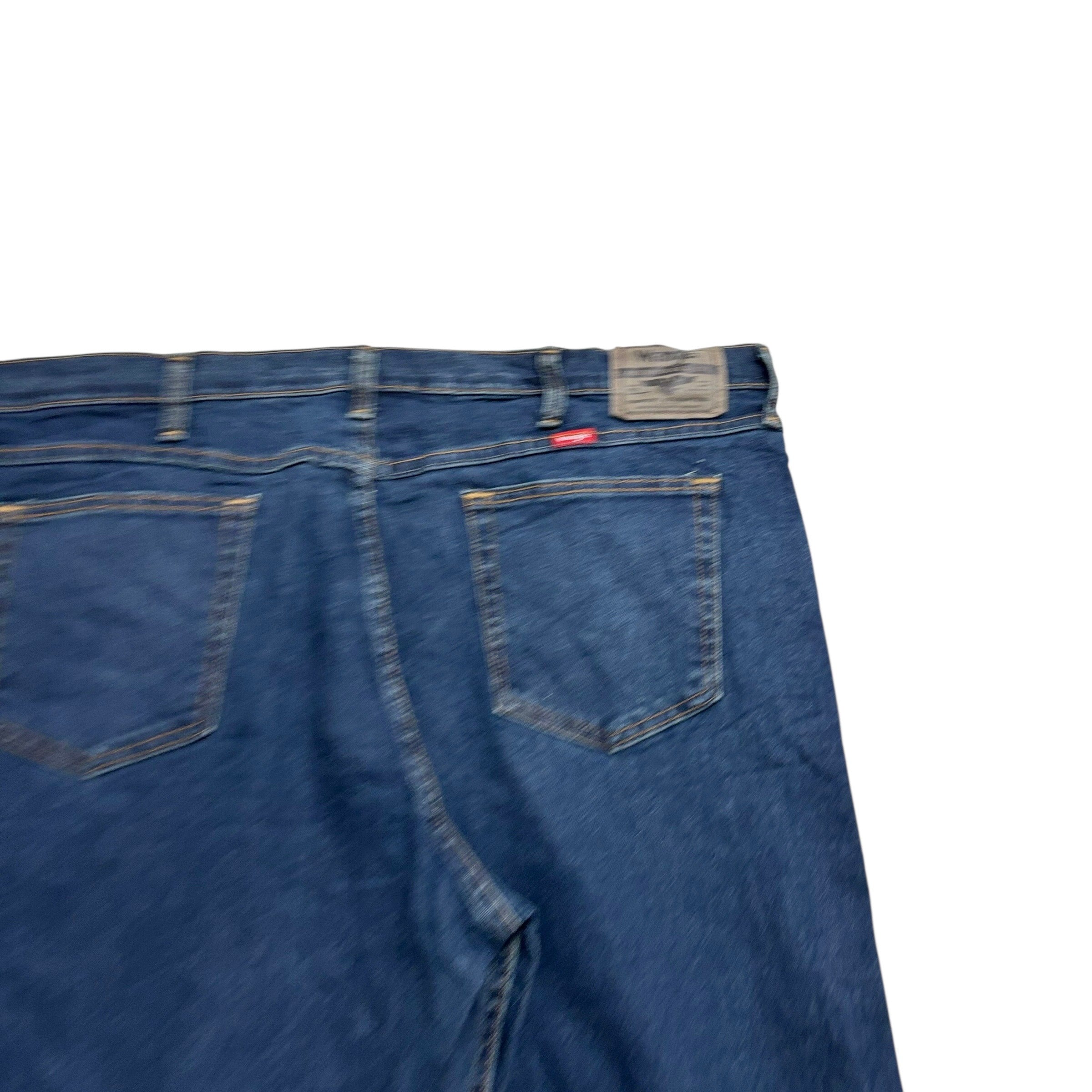 Wrangler Jeans W40 L30 Mens Dark Blue Relaxed Straight Fit Stretch Denim (E)