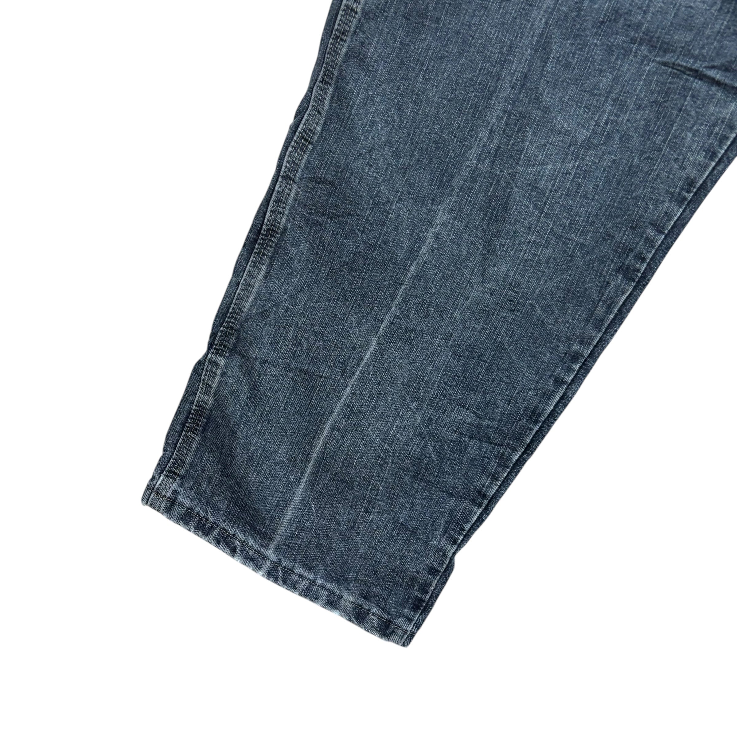 Wrangler Carpenter Jeans W40 L30 Mens Dark Blue Relaxed Straight Fit Denim