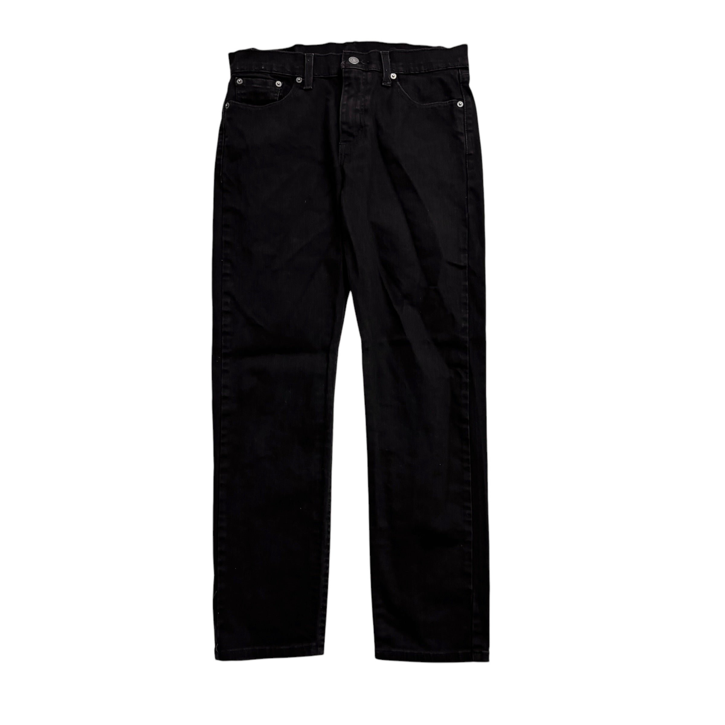 Levis 502 Jeans W30 L29 Mens Black Regular Tapered Fit Stretch Denim (E)