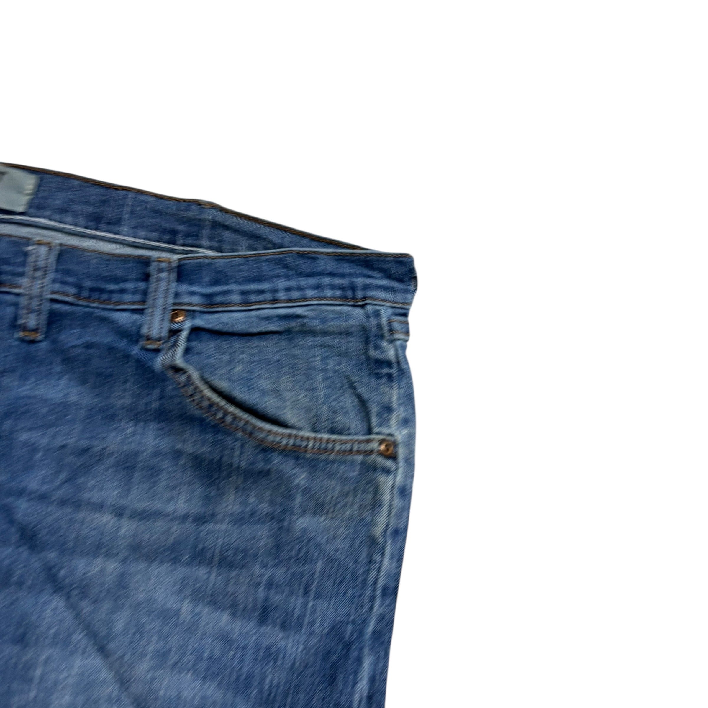 Wrangler Jeans W44 L32 Mens Mid Blue Regular Straight Fit Stretch Denim