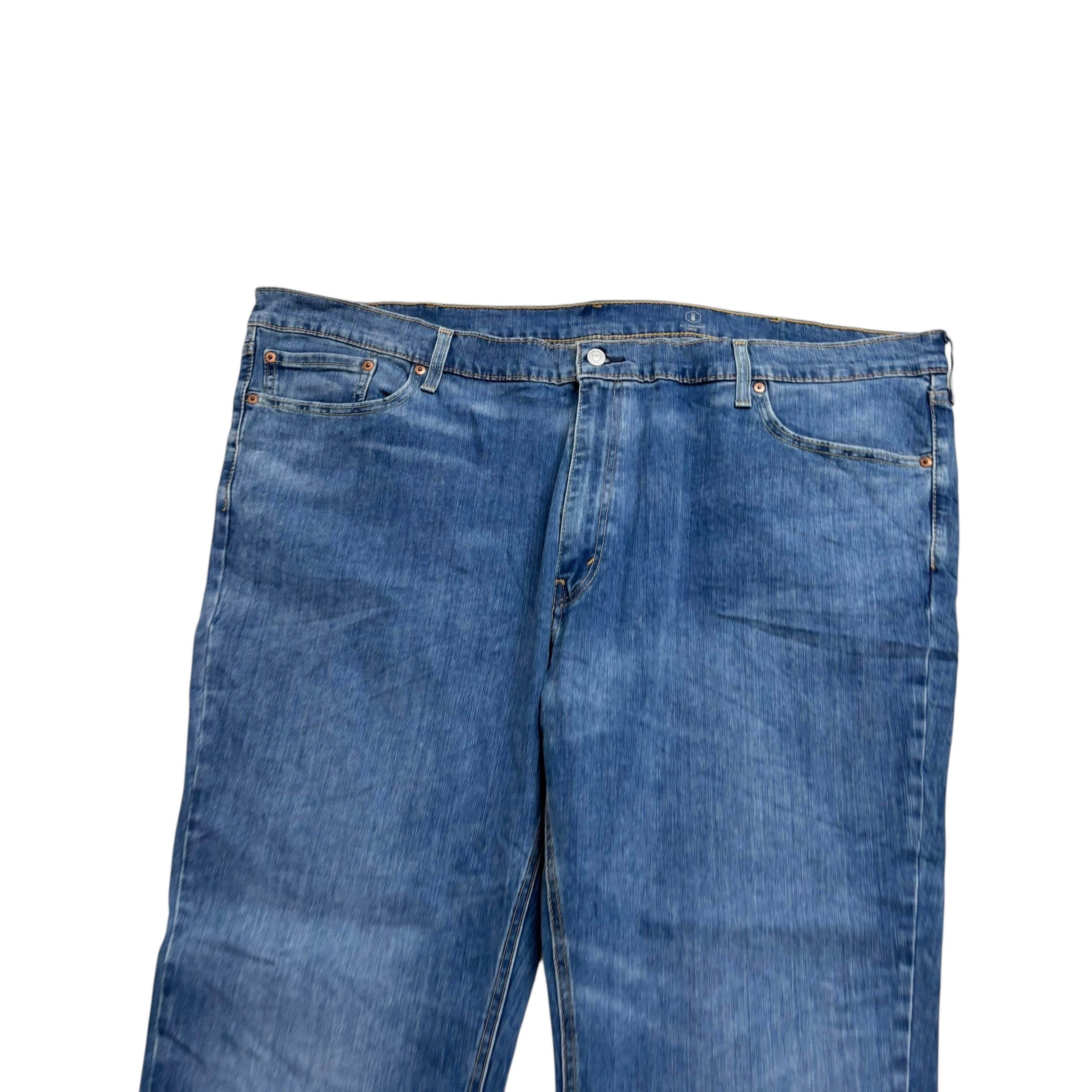 Levis 541 Jeans W50 L28 Mens Mid Blue Athletic Tapered Fit Stretch Denim (E)