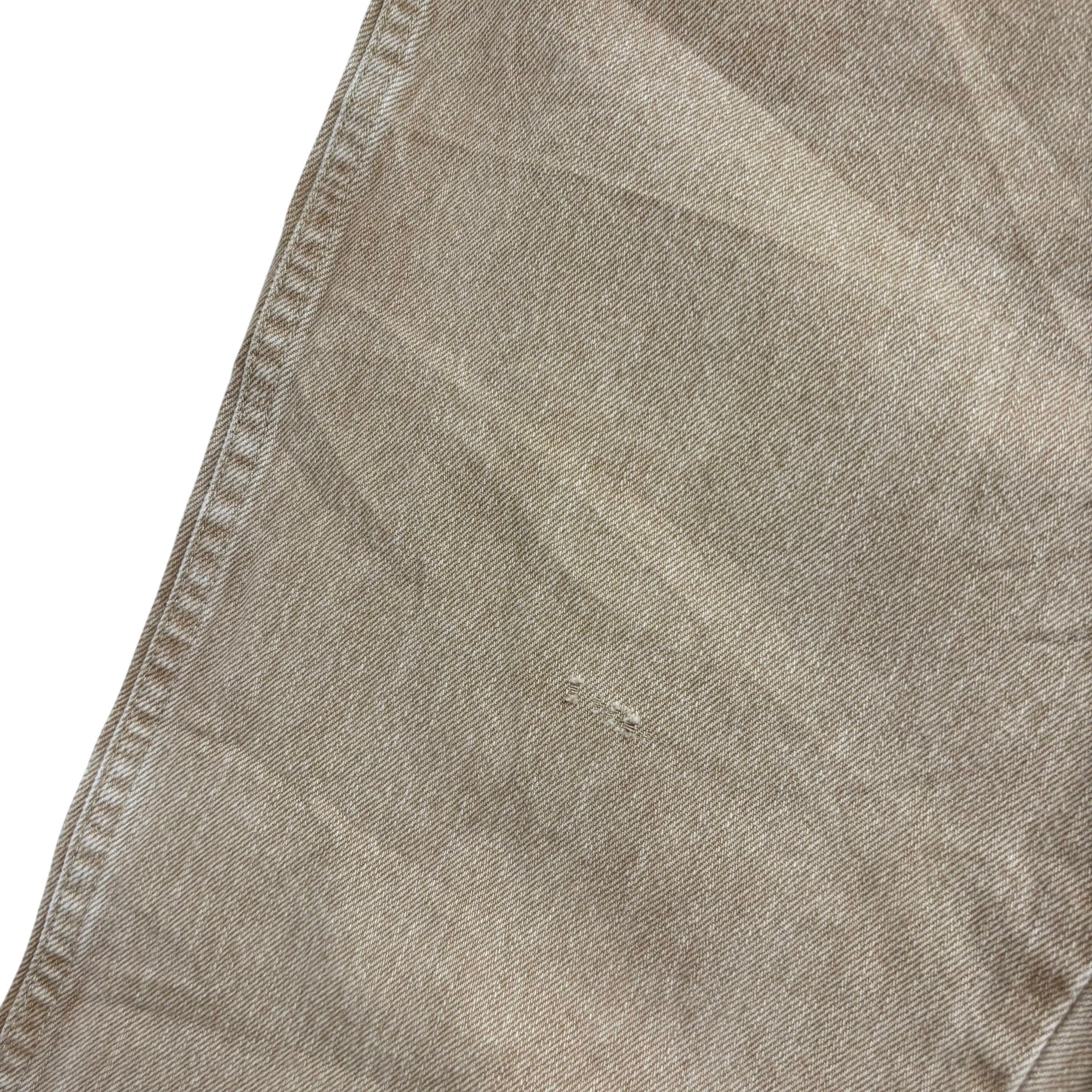 Wrangler Jeans W32 L32 Mens Beige Tan Regular Straight Fit Denim