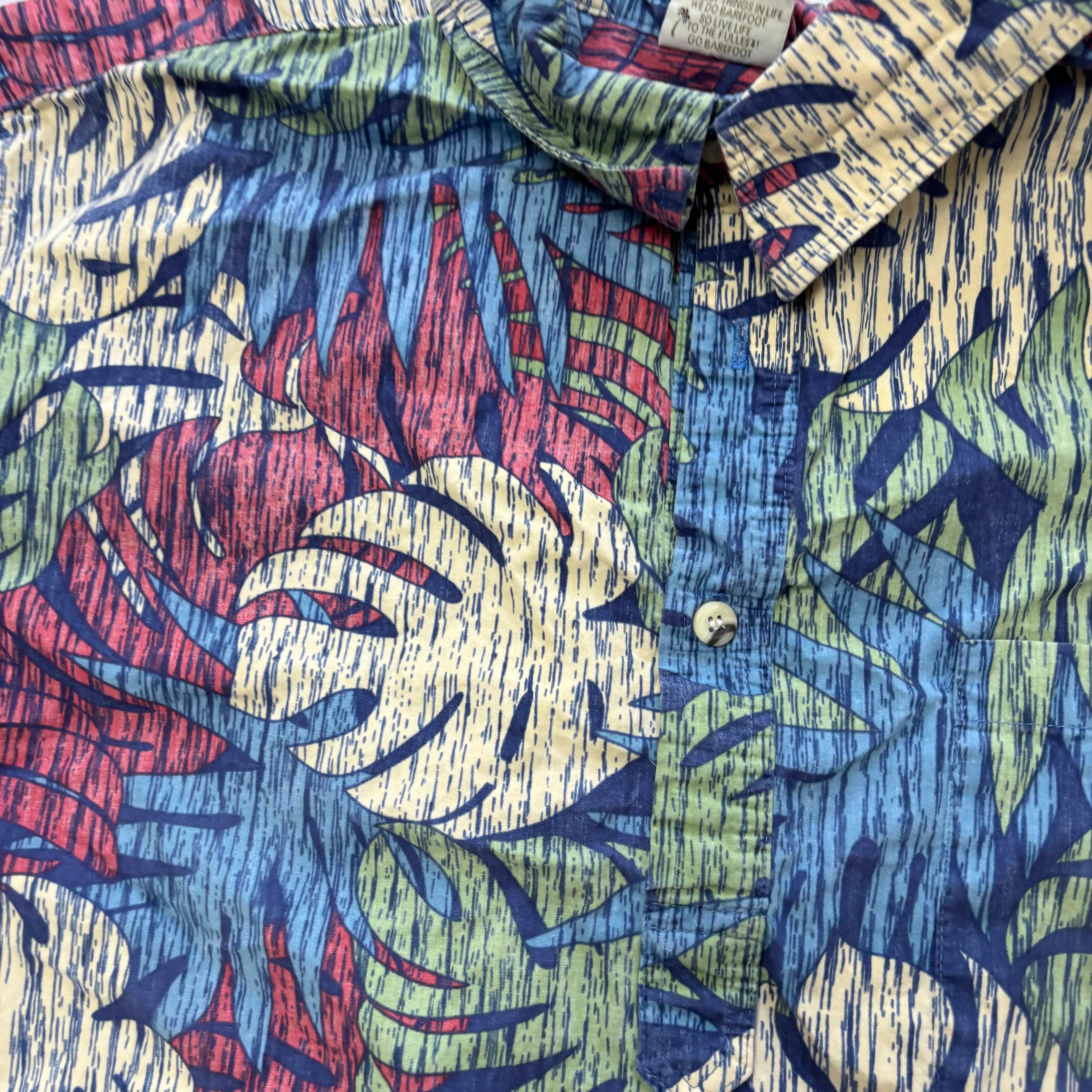 Vintage Hawaiian Shirt Mens XL Floral Aloha Short Sleeve Cotton (E)