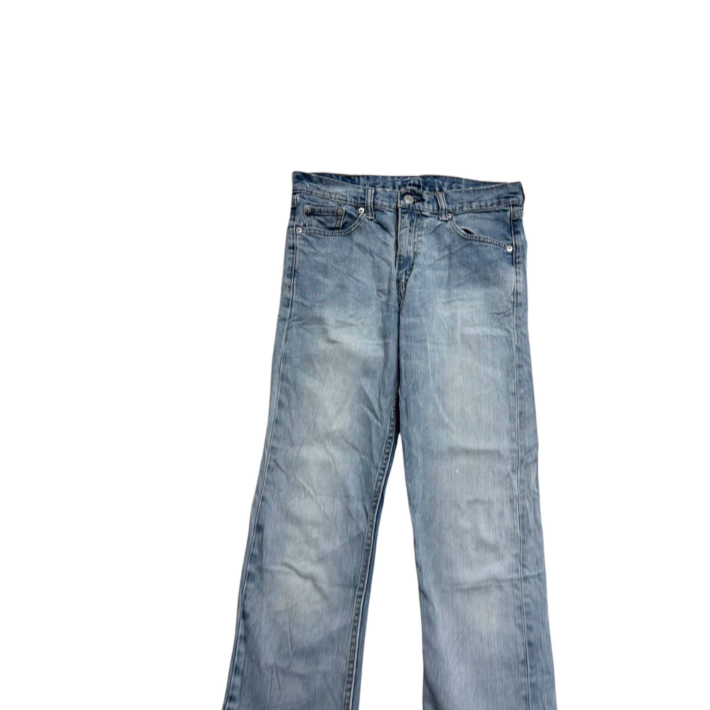 Levis 513 Jeans W30 L32 Mens Light Blue Slim Straight Fit Stretch Denim