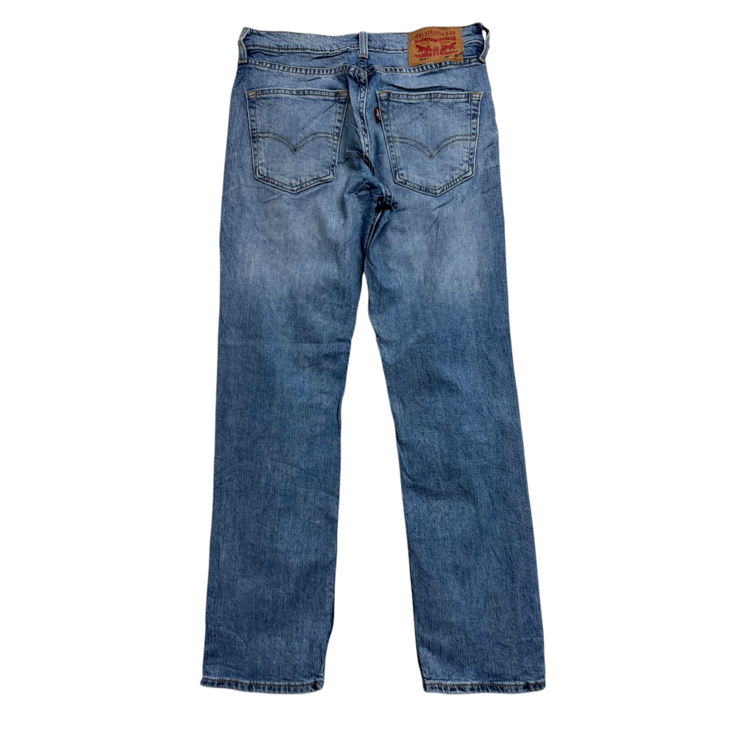 Levis 514 Jeans W28 L30 Mens Light Blue Regular Straight Fit Stretch Denim