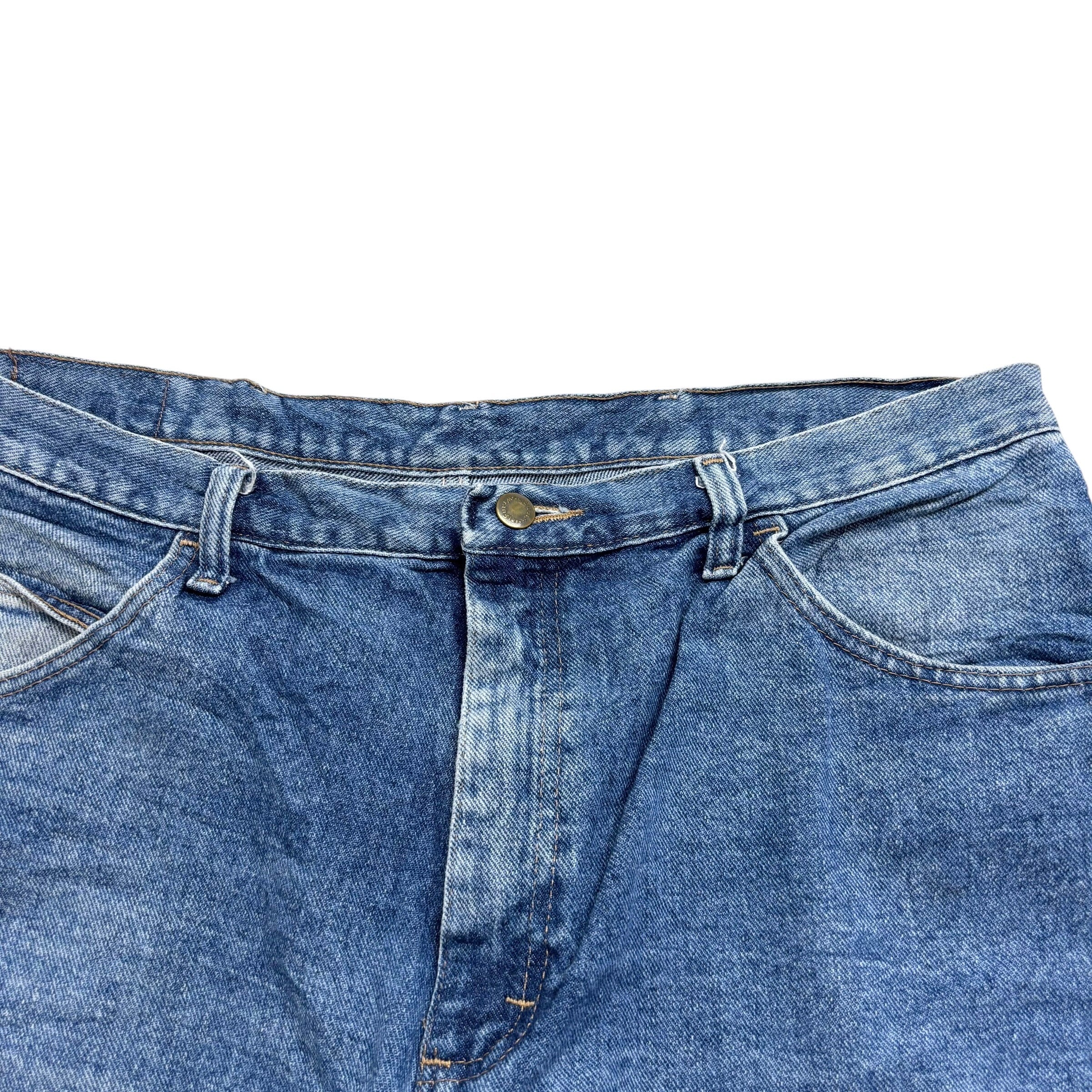 Wrangler Baggy Jorts W38 Mens Denim Shorts Mid Blue Relaxed Fit (F)