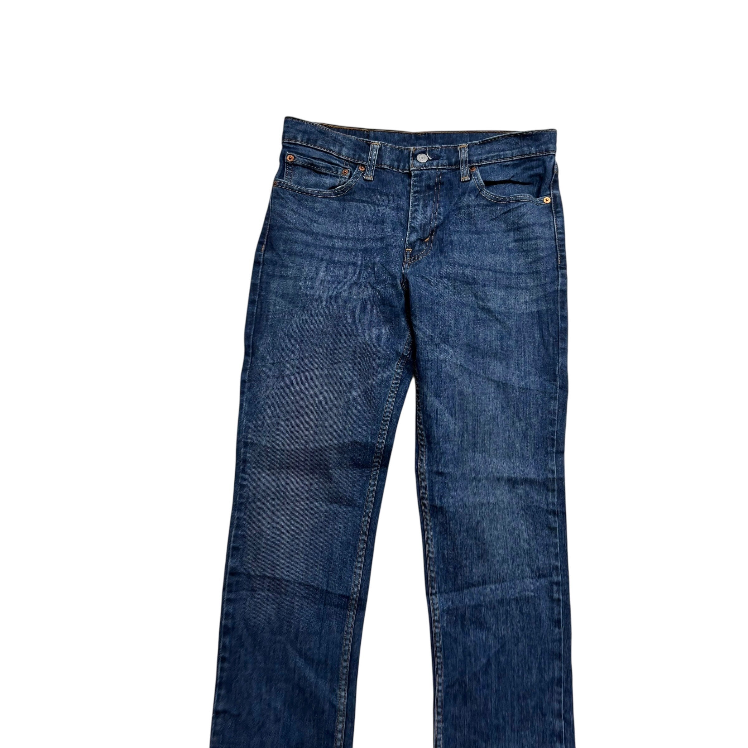 Levis 511 Jeans W32 L32 Mens Dark Blue Slim Fit Stretch Denim (E)