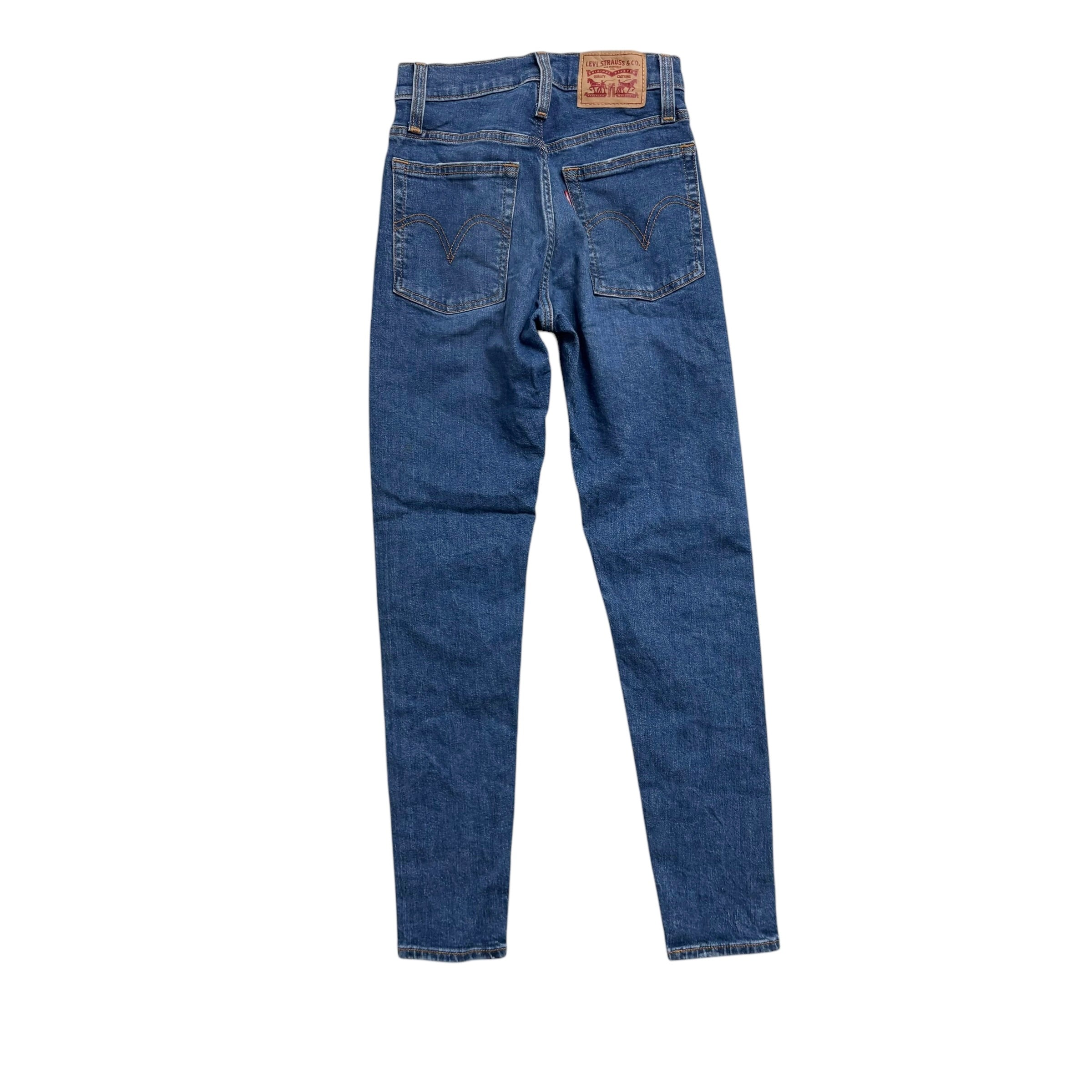 Levis Wedge Skinny Jeans W23 L27 Womens Mid Blue Stretch Denim