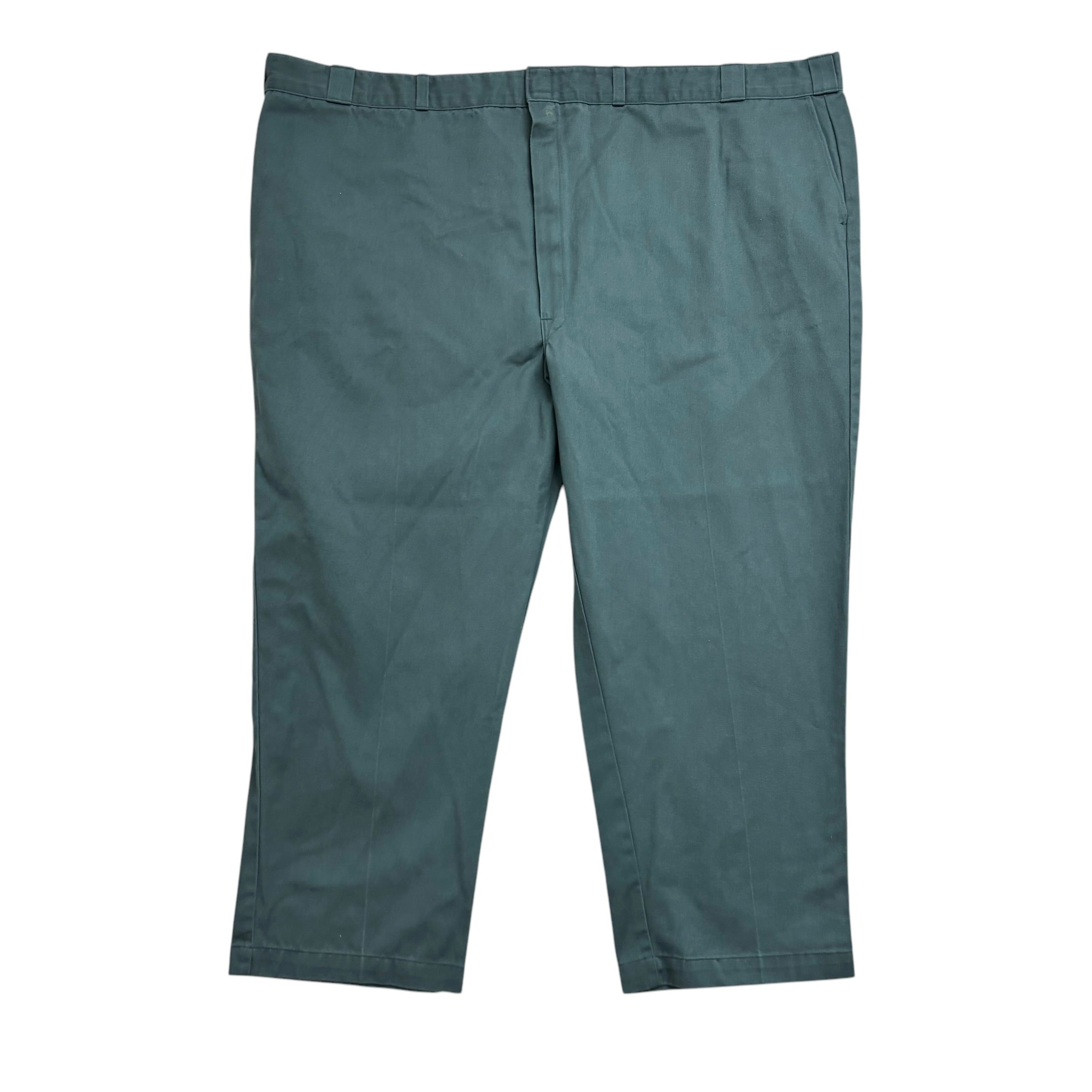 Dickies 874 Trousers W58 L30 Mens Green Pants Original Straight Fit Workwear