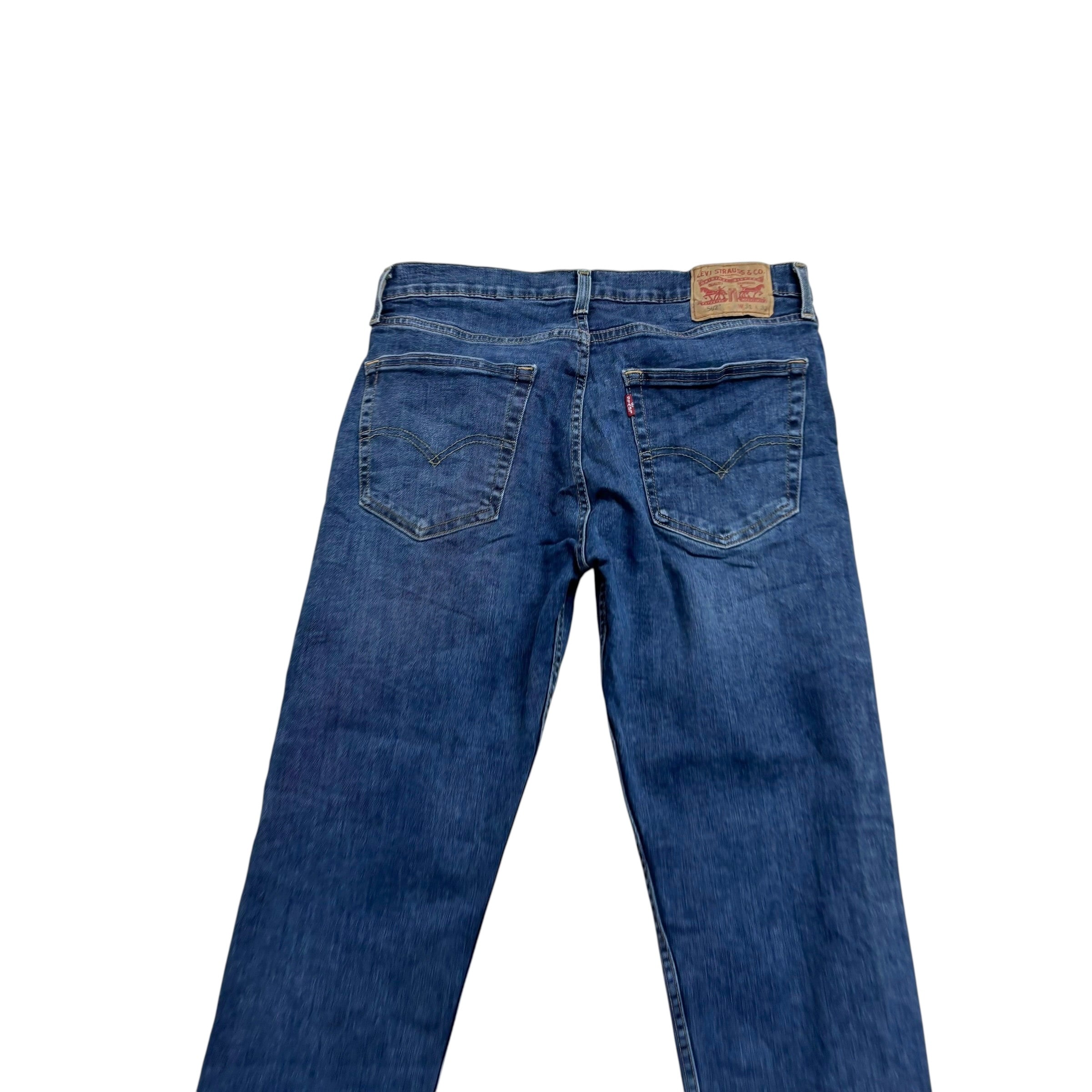 Levis 502 Jeans W31 L32 Mens Mid Blue Regular Tapered Fit Stretch Denim