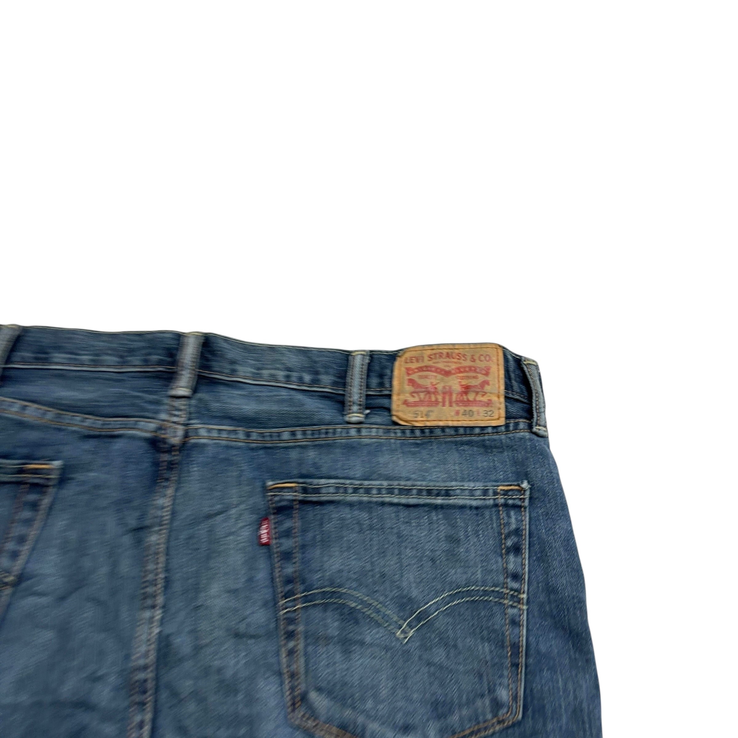 Levis 514 Jeans W40 L32 Mens Dark Blue Regular Straight Fit Denim