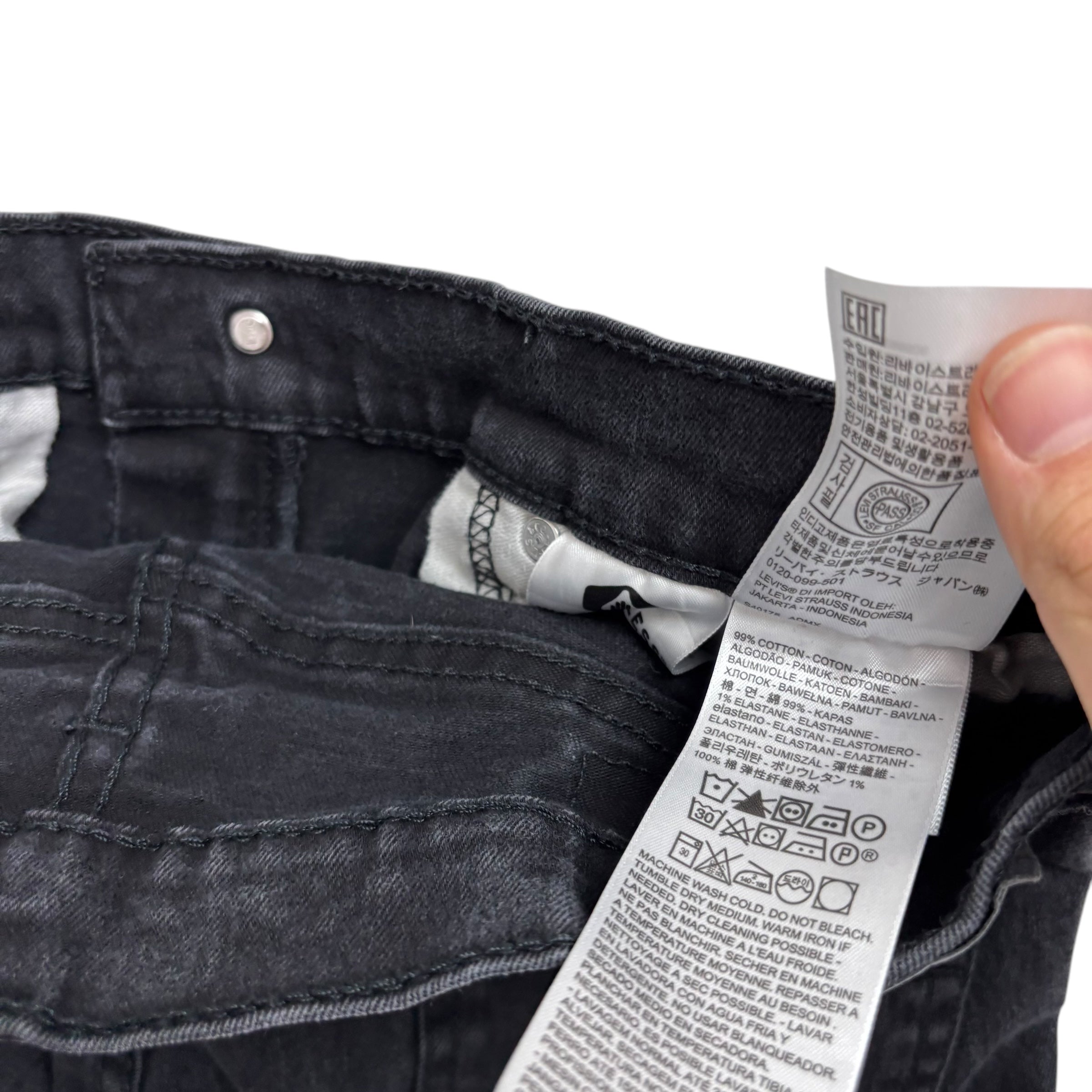 Levis 511 Jeans W29 L29 Mens Black Slim Fit Stretch Denim