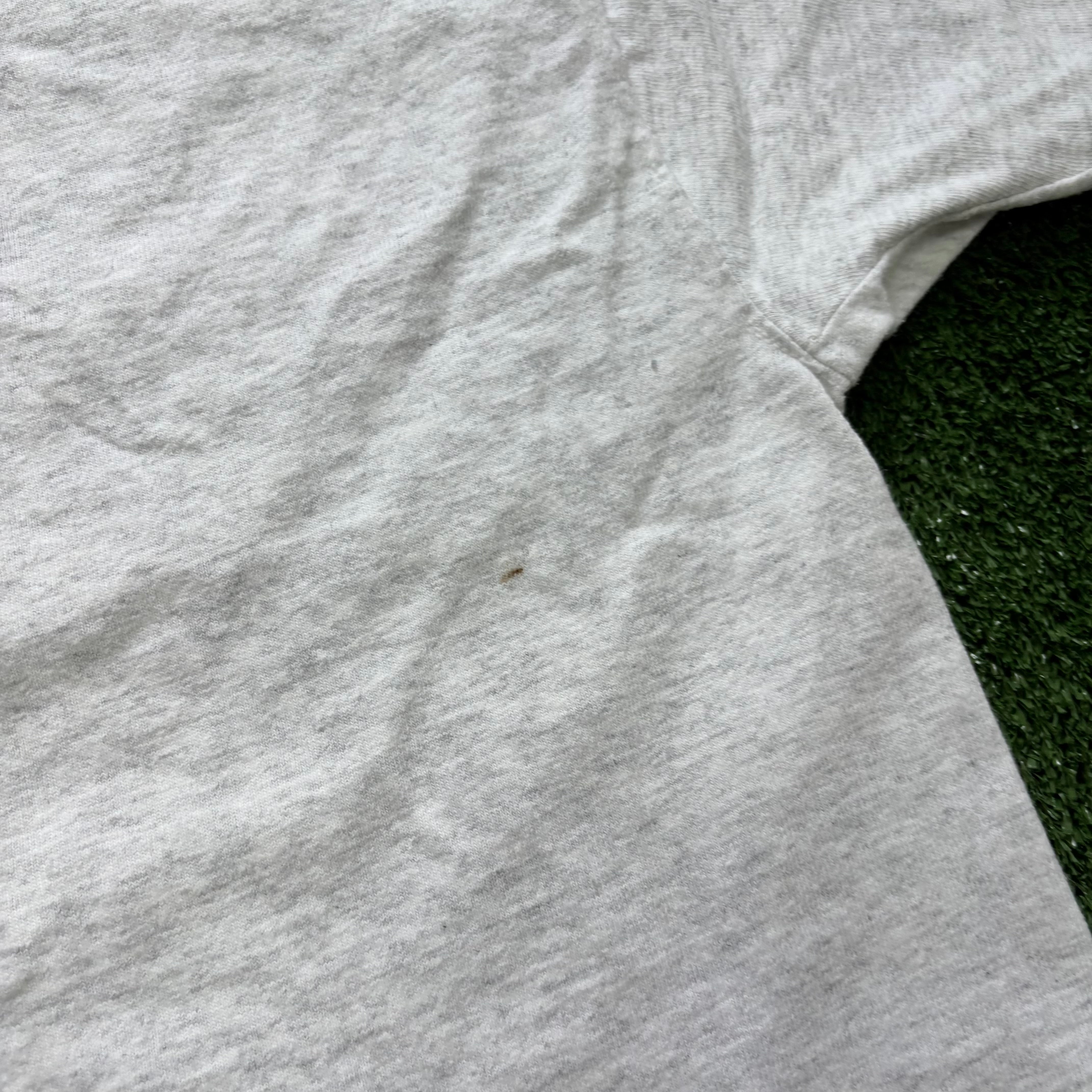 Vintage T Shirt Mens Large Grey Single Stitch Graphic Print 90s USA