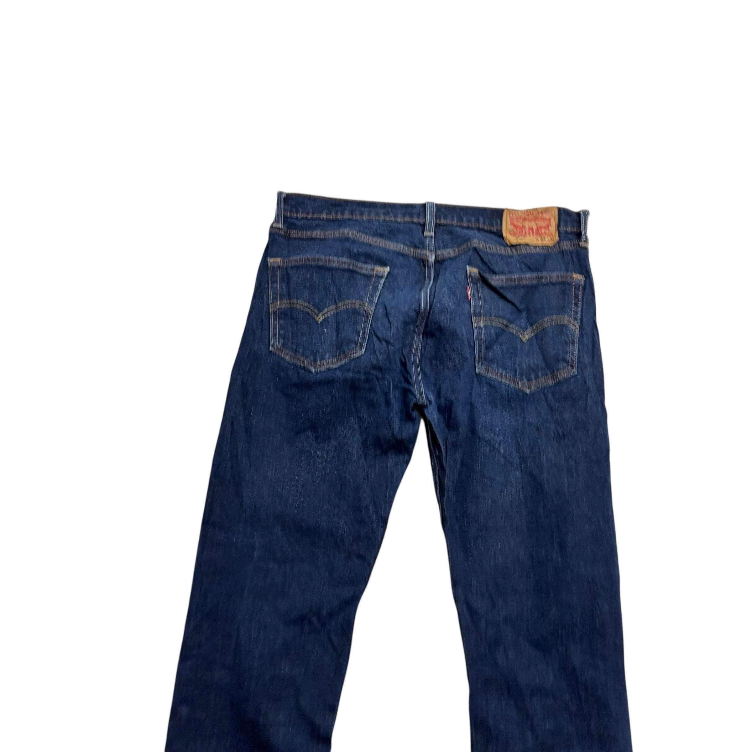 Levis 502 Jeans W34 L32 Mens Dark Blue Regular Tapered Fit Stretch Denim