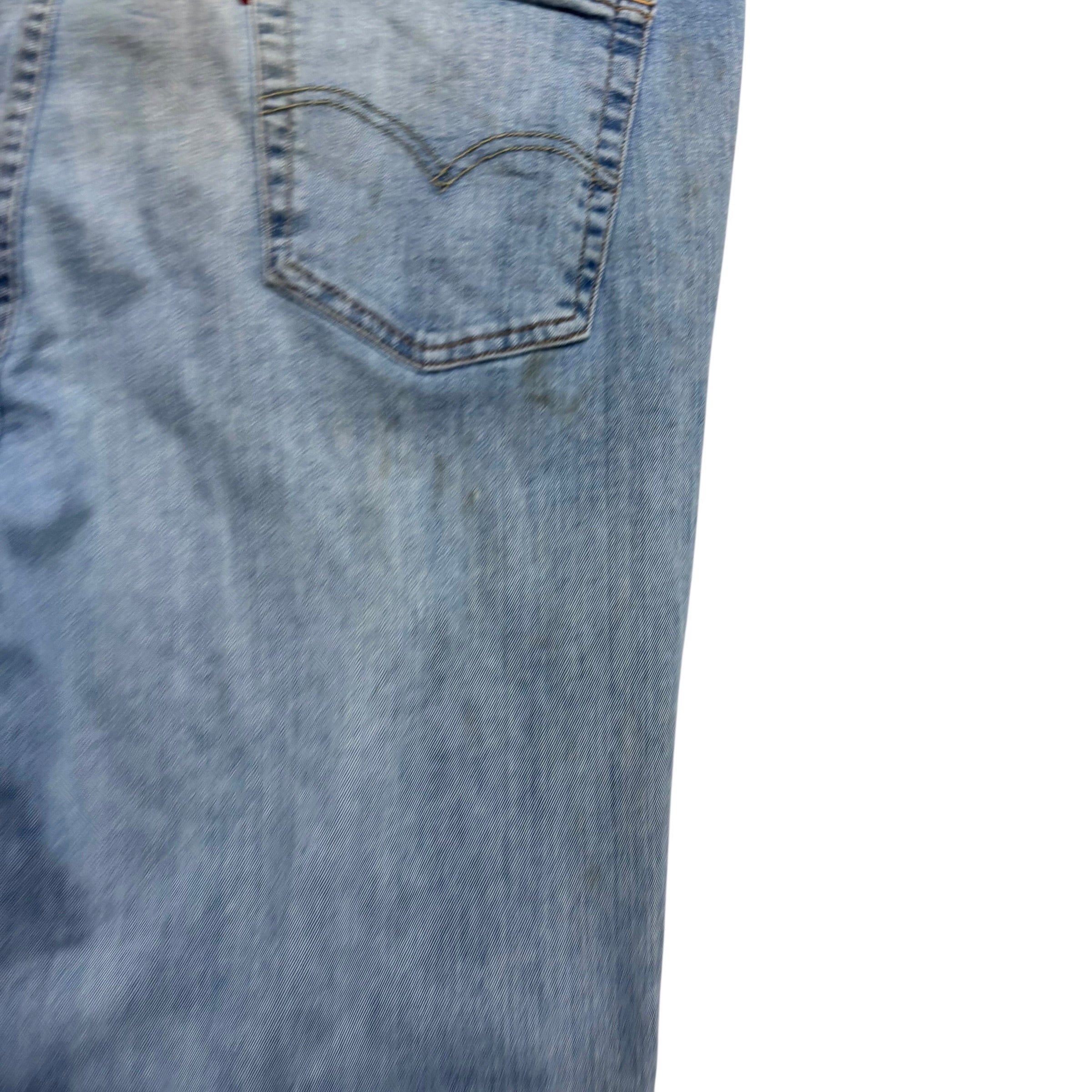 Levis 541 Jeans W44 L33 Mens Light Blue Athletic Tapered Fit Stretch Denim (F)