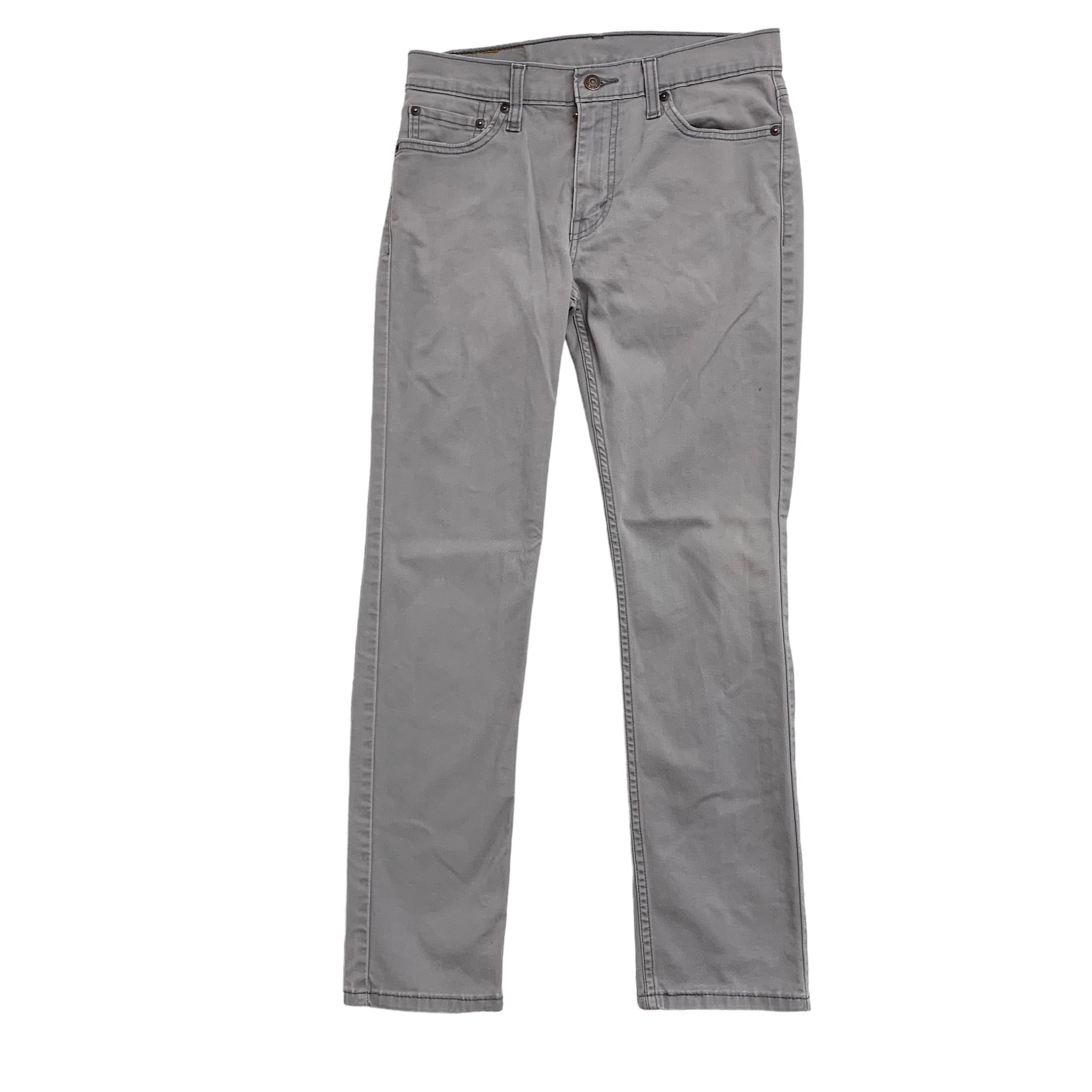 Levis 511 Trousers W30 L30 Mens Grey Slim Fit Stretch Cotton Pants