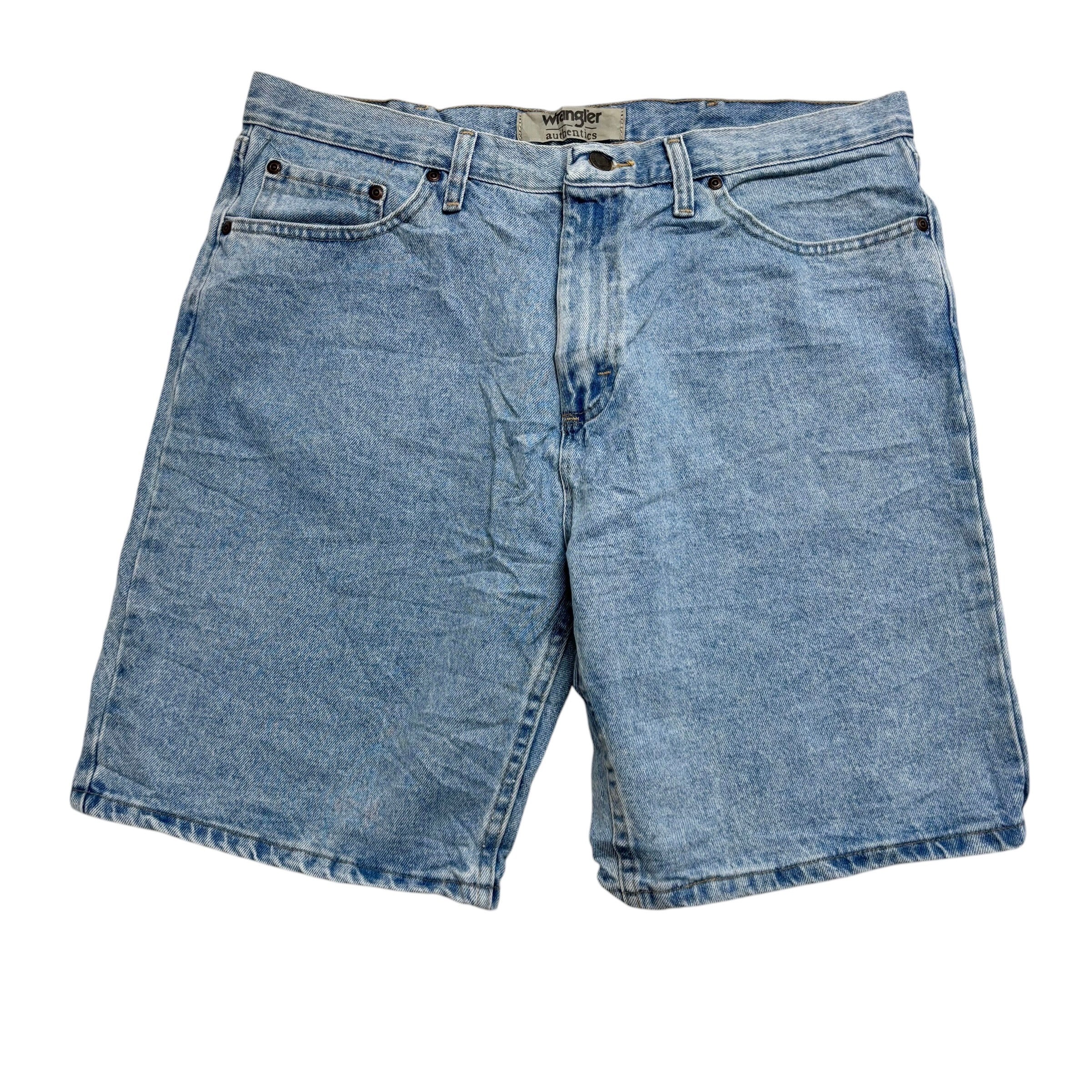 Wrangler Baggy Jorts W36 Mens Denim Shorts Light Blue Relaxed Fit (E)